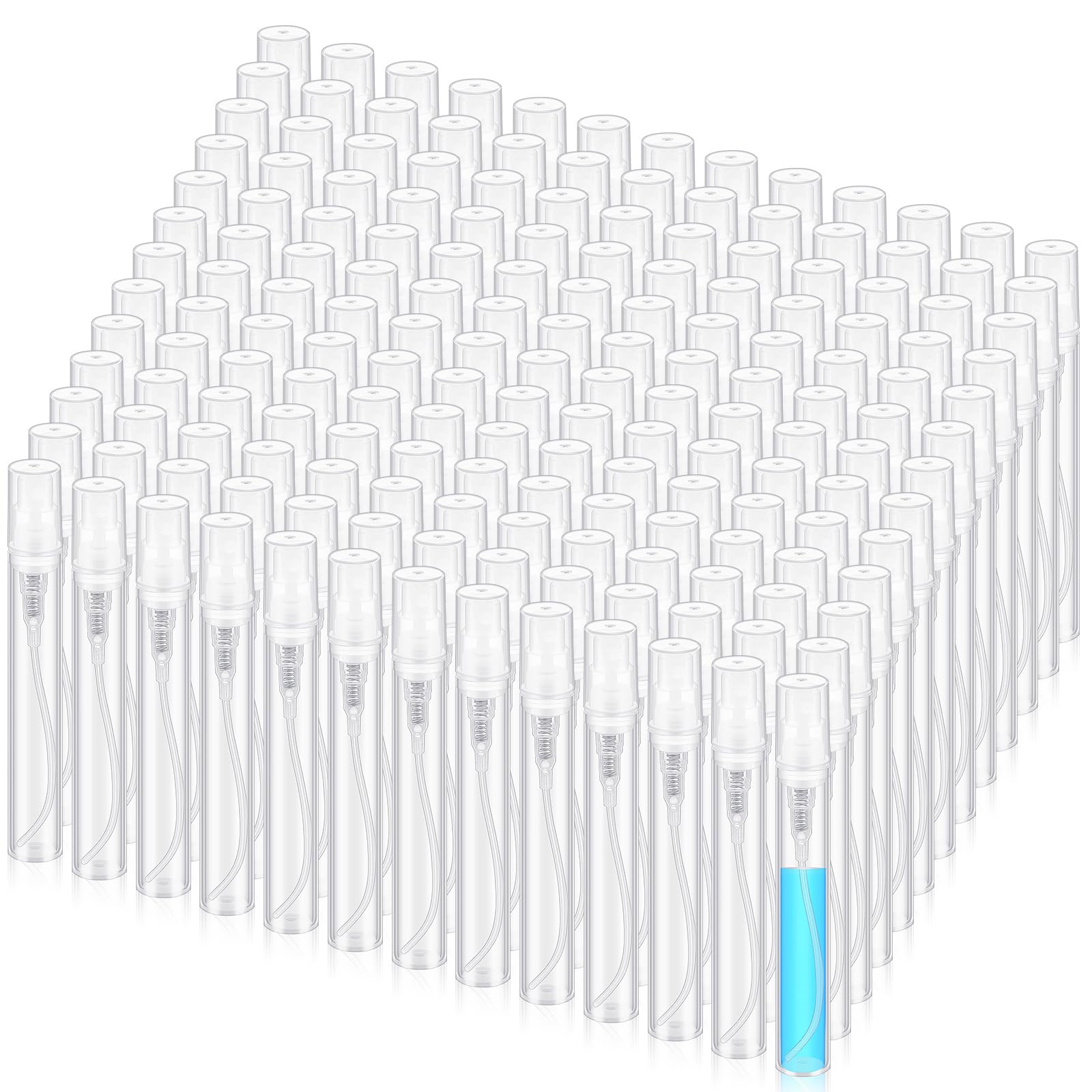 Zhehao 200 Pcs Mini Spray Bottles 5 Ml Clear Plastic Perfume Bottles Refillable Fine Mist Perfume Atomizer Portable Empty Sample