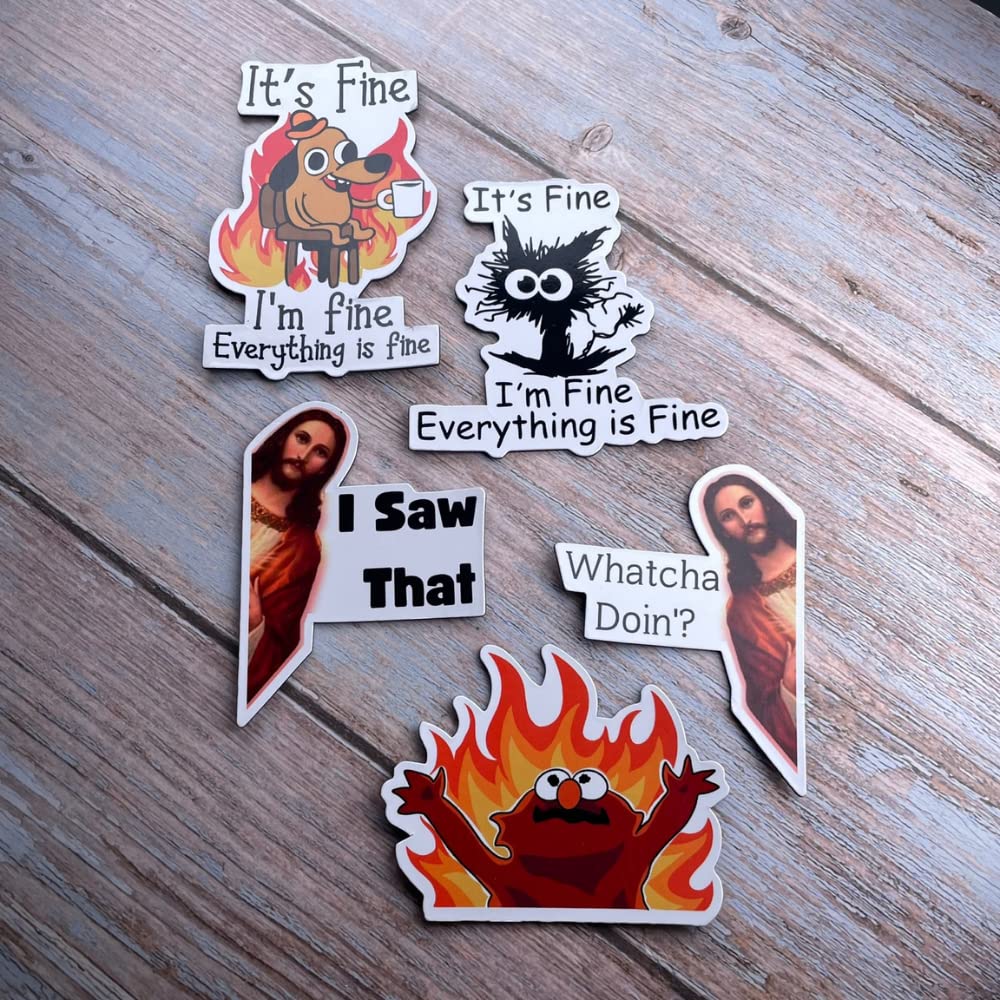 Funny Magnets, Fun Cute Cool Meme Phrase Quote Word Magnet Set For Adults; Applicable On Fridge, Refrigerator & Car With Jesus I