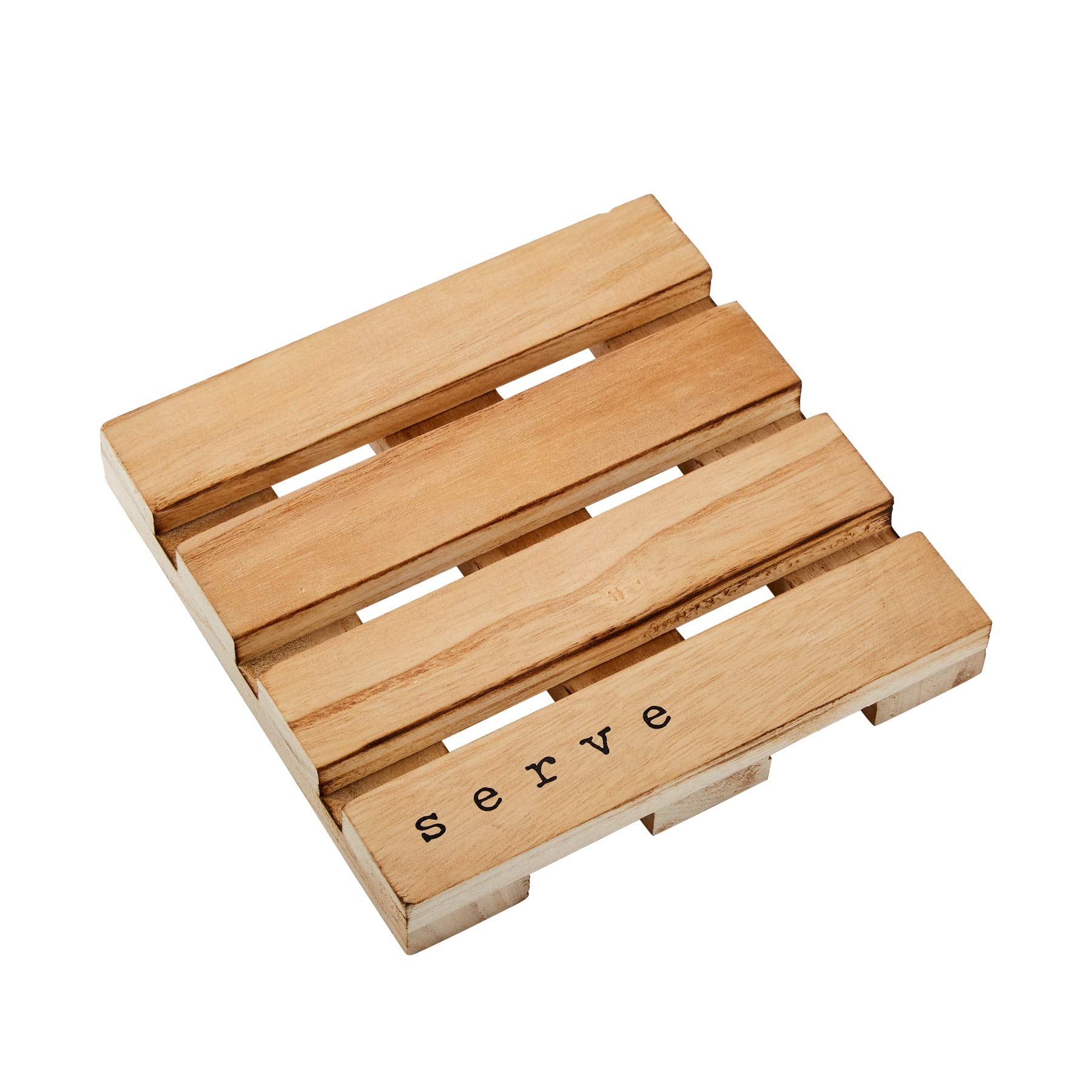 Mud Pie Pallet Trivet, 8'' X 8'', Serve
