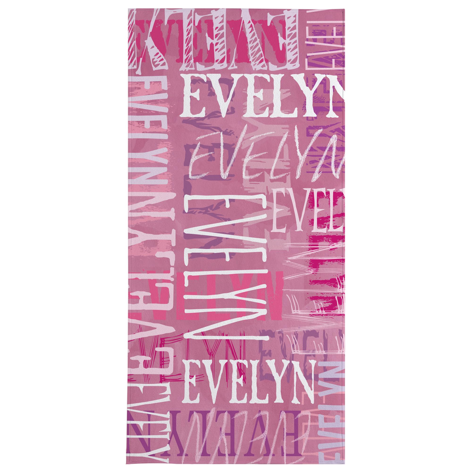 Let'S Make Memories Personalized Beach Towel - Custom Cotton/Poly Blend Pool Towel - Pink - Personalize With Your Name - Oversiz