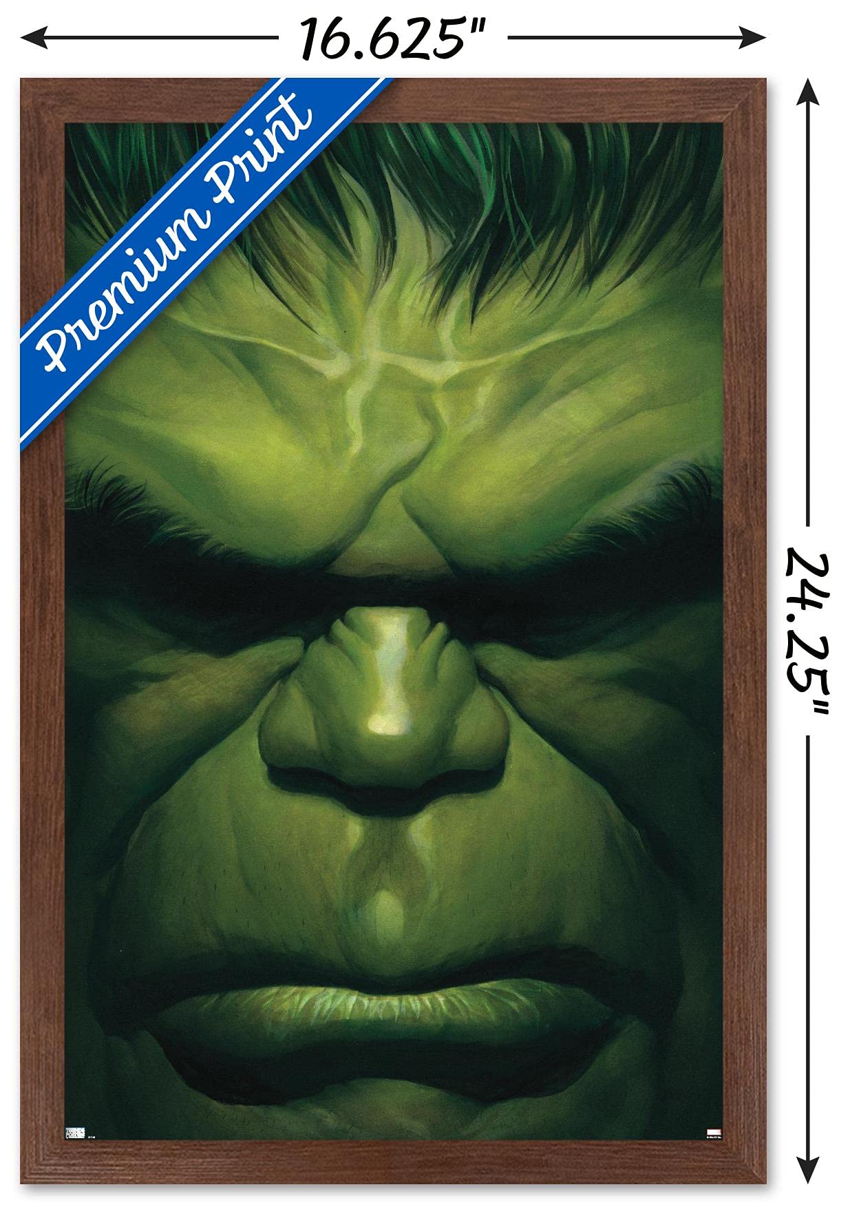 Trends International Marvel Comics - Hulk - The Immortal Hulk #18 Wall Poster, 14.72'' X 22.37'', Mahogany Framed Version