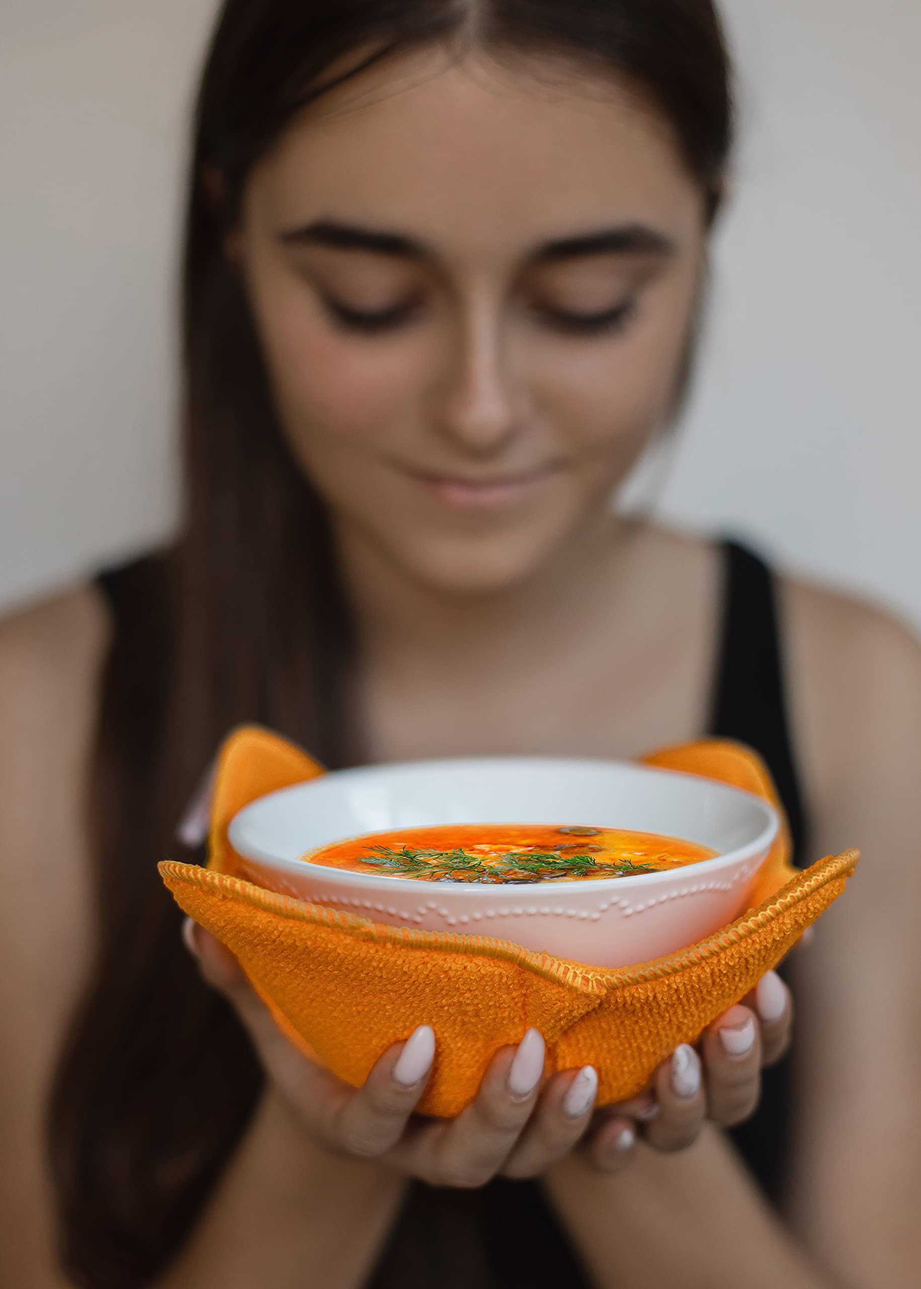 Sheff Microwave Bowl Cozy Huggers Set Of 4 - Durable And Reliable - For Hot And Cold Bowls, Plates And Dishes Bowl Holder For Mi