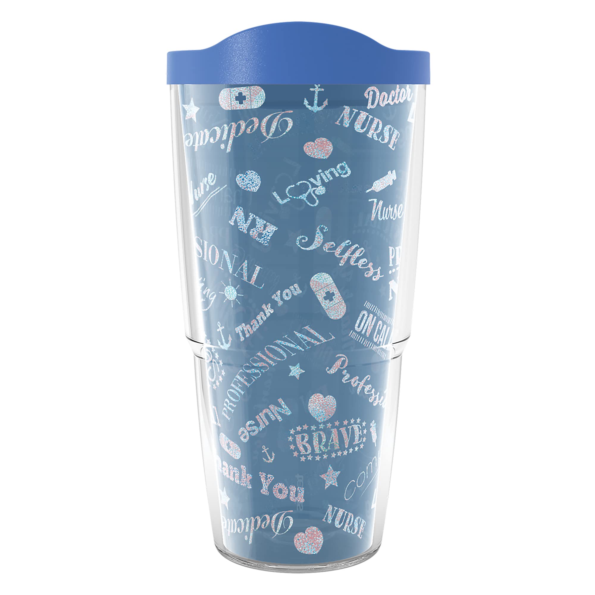 Tervis Thank A Medical Professional Made In Usa Double Walled Insulated Tumbler Travel Cup Keeps Drinks Cold & Hot, 24Oz, Classi