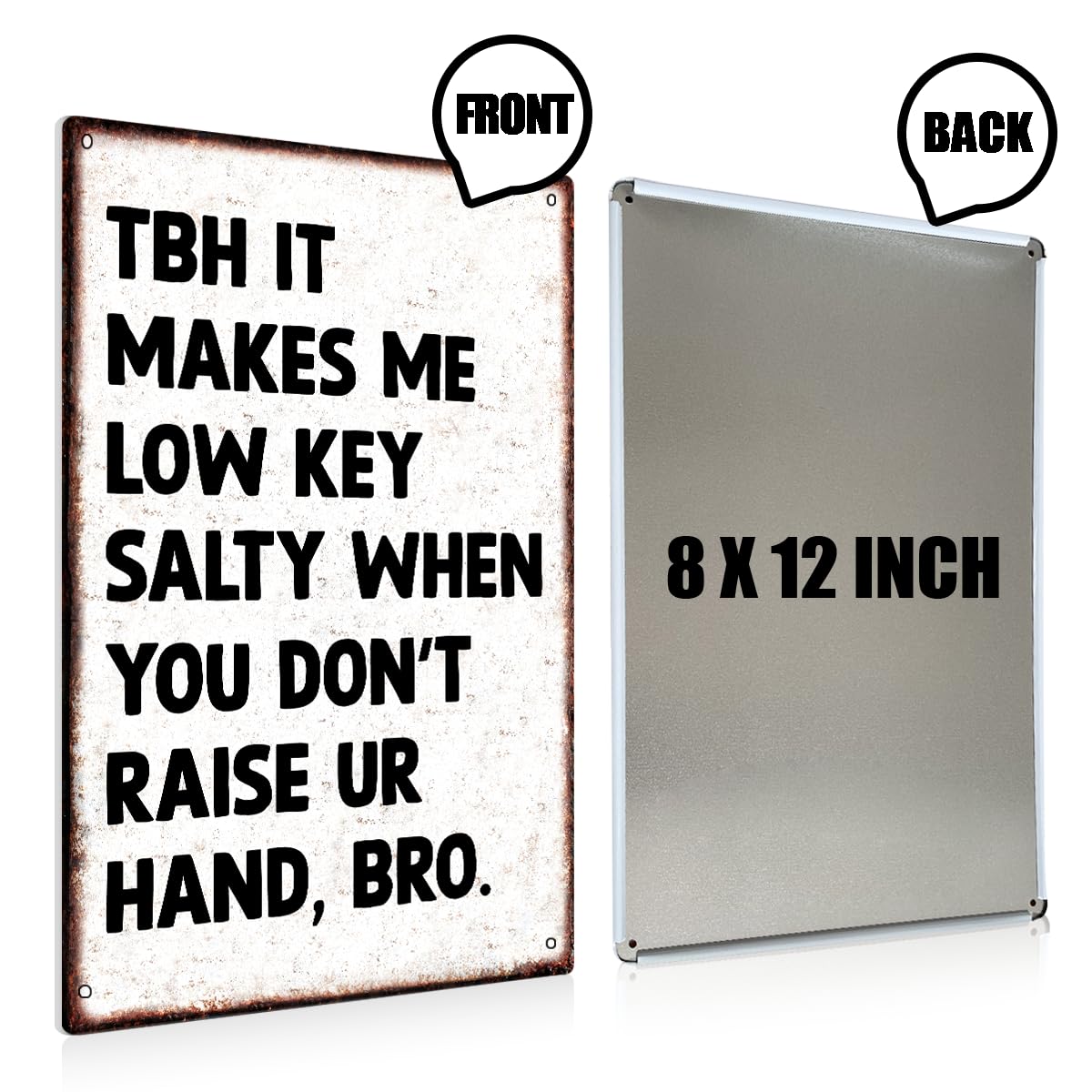 English Teacher Gifts for Male English Teachers Women High Middle School Classroom Decor, TBH It Makes Me Low Key Salty When You