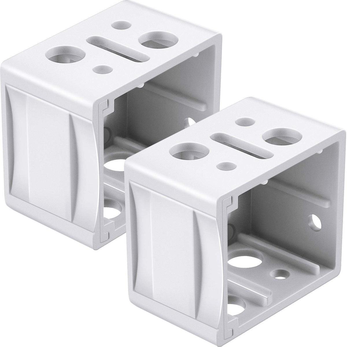 Jetec 2 Pieces 1 Inch Blind Brackets White Profile Box Mounting Bracke ...