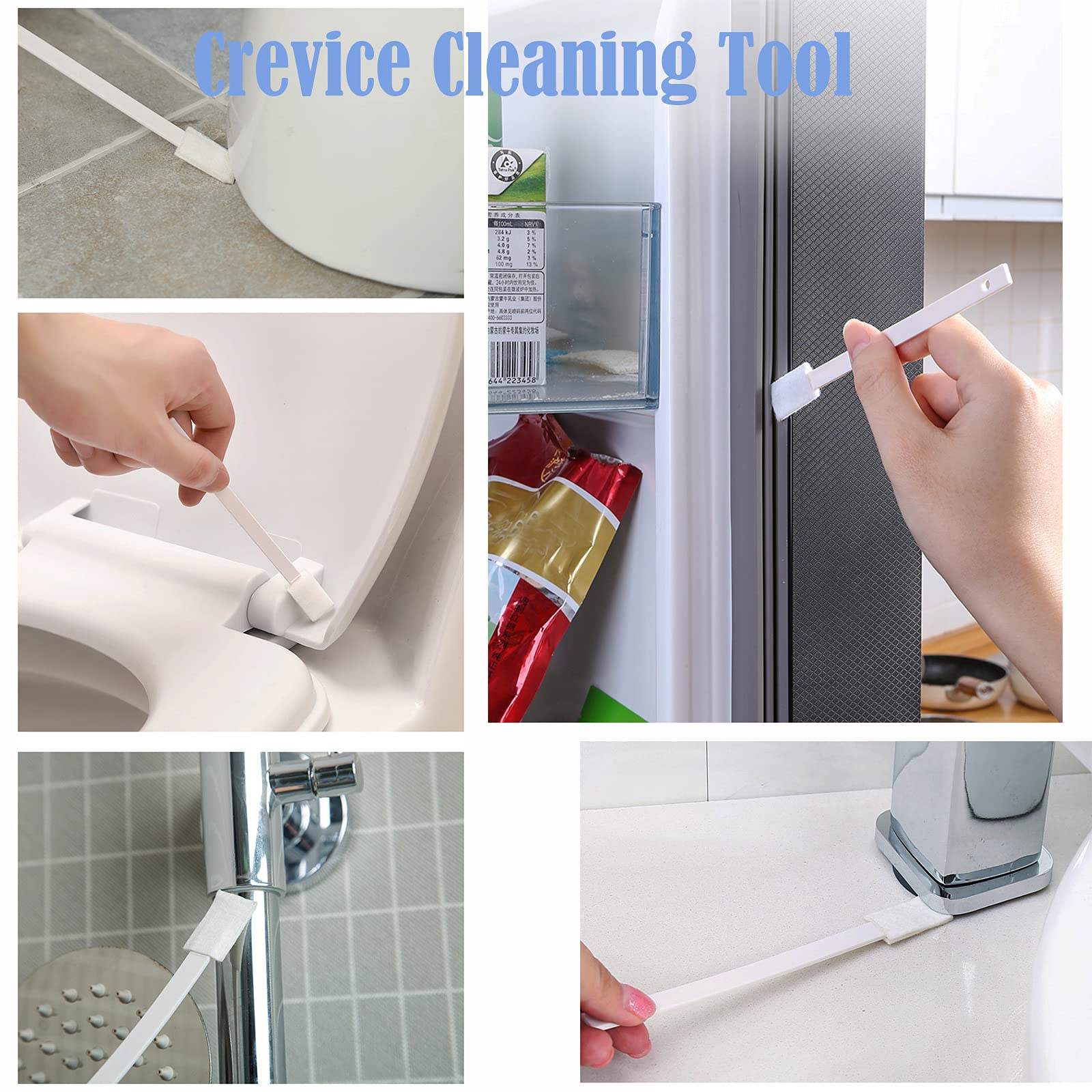 Crevice Cleaning Tool,Crevice Hole Brush Deep Detail Tools Kit, Disposable Crevice Cleaning Tool,Baseboard Cleaner,Tiny Window D