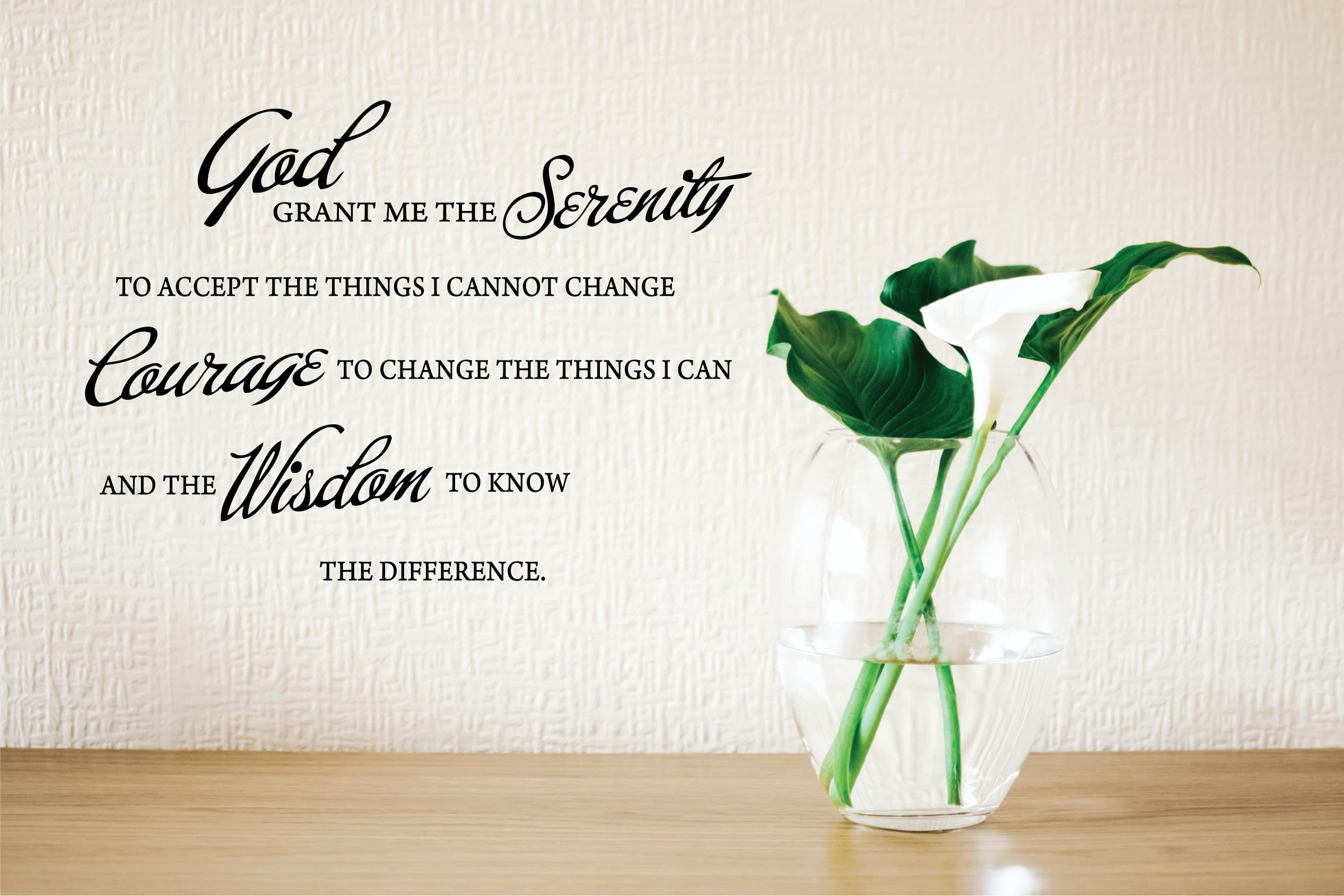 God Grant Me The Serenity Prayer Bible Art Quote Vinyl Wall Stickers Decal D  Cor