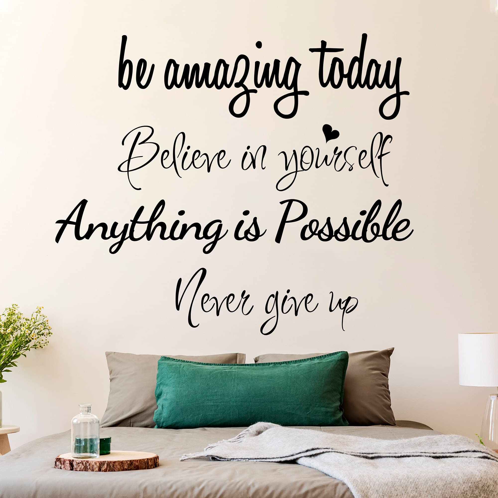 Sinekong Large Inspirational Quote Wall Decals, Black Motivational Stickers for Home, Classroom, Office - Model Sinekong028
