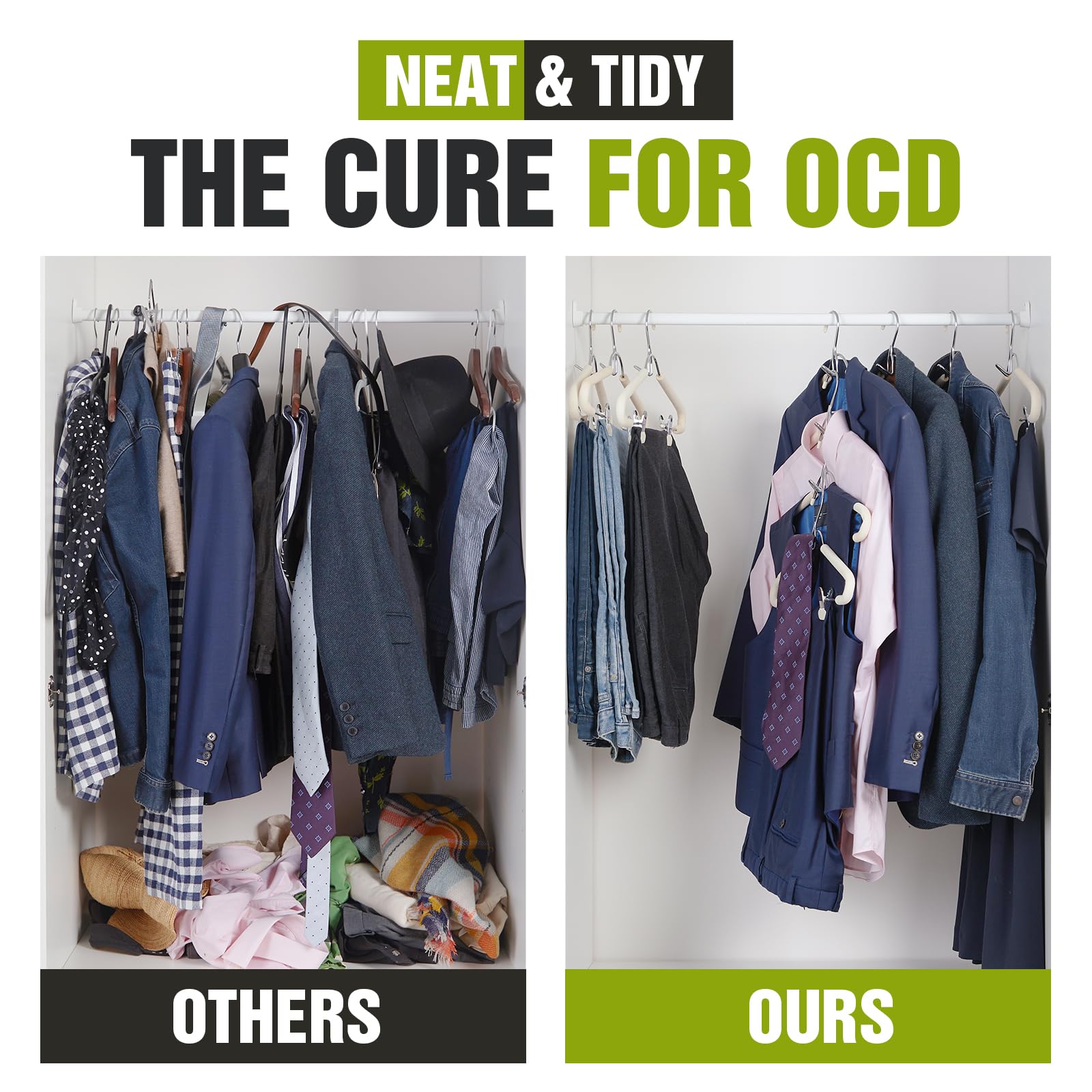 Spring Fever Foam Padded Clothes Hangers With Clips Hooks - Sponge Non Slip Chrome Plating Heavy Duty Space Saving For Women Men