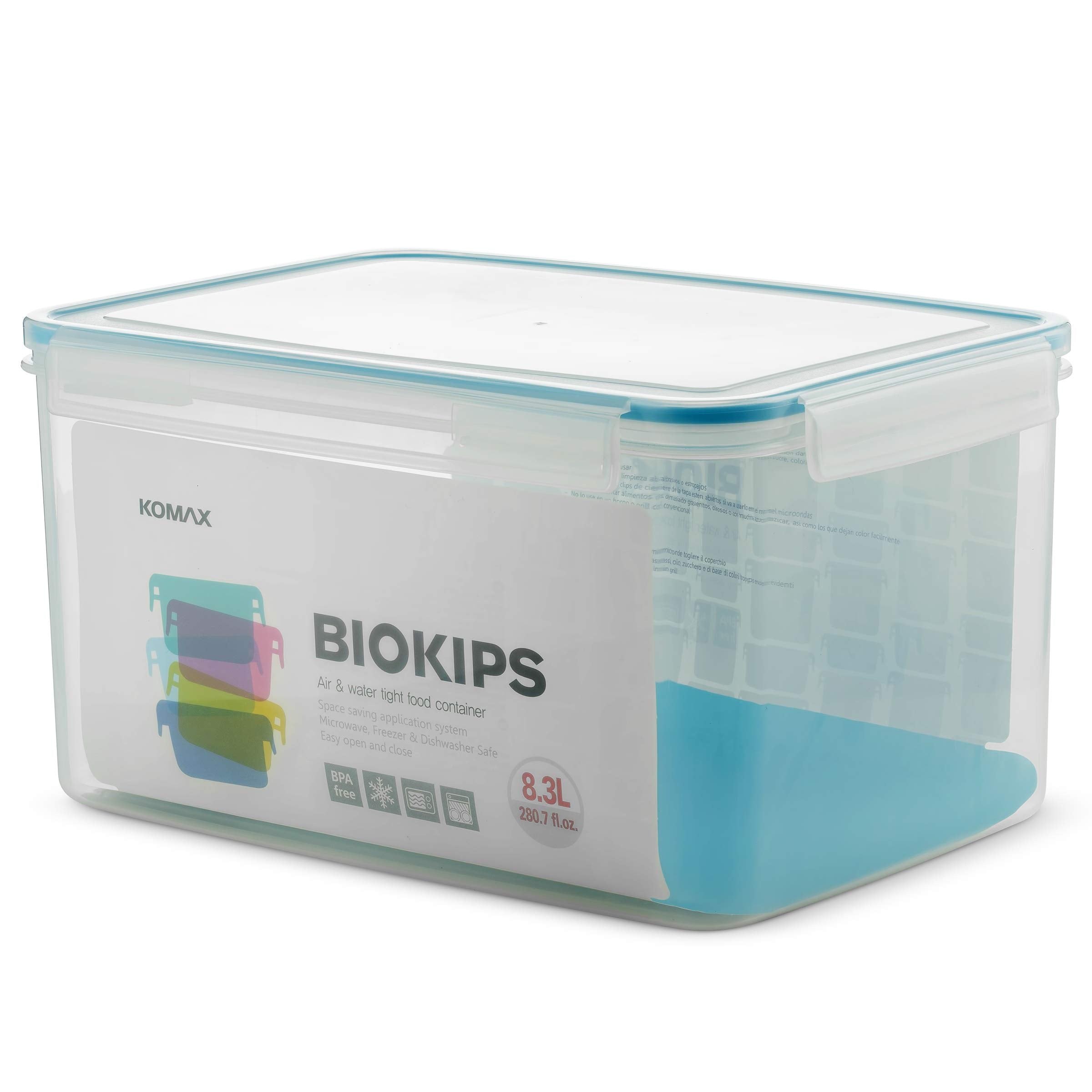 Komax Biokips Large Food Storage Containers, 35 Cup Food Storage Bins with Lids, BPA Free Airtight Food Containers for Kitchen O