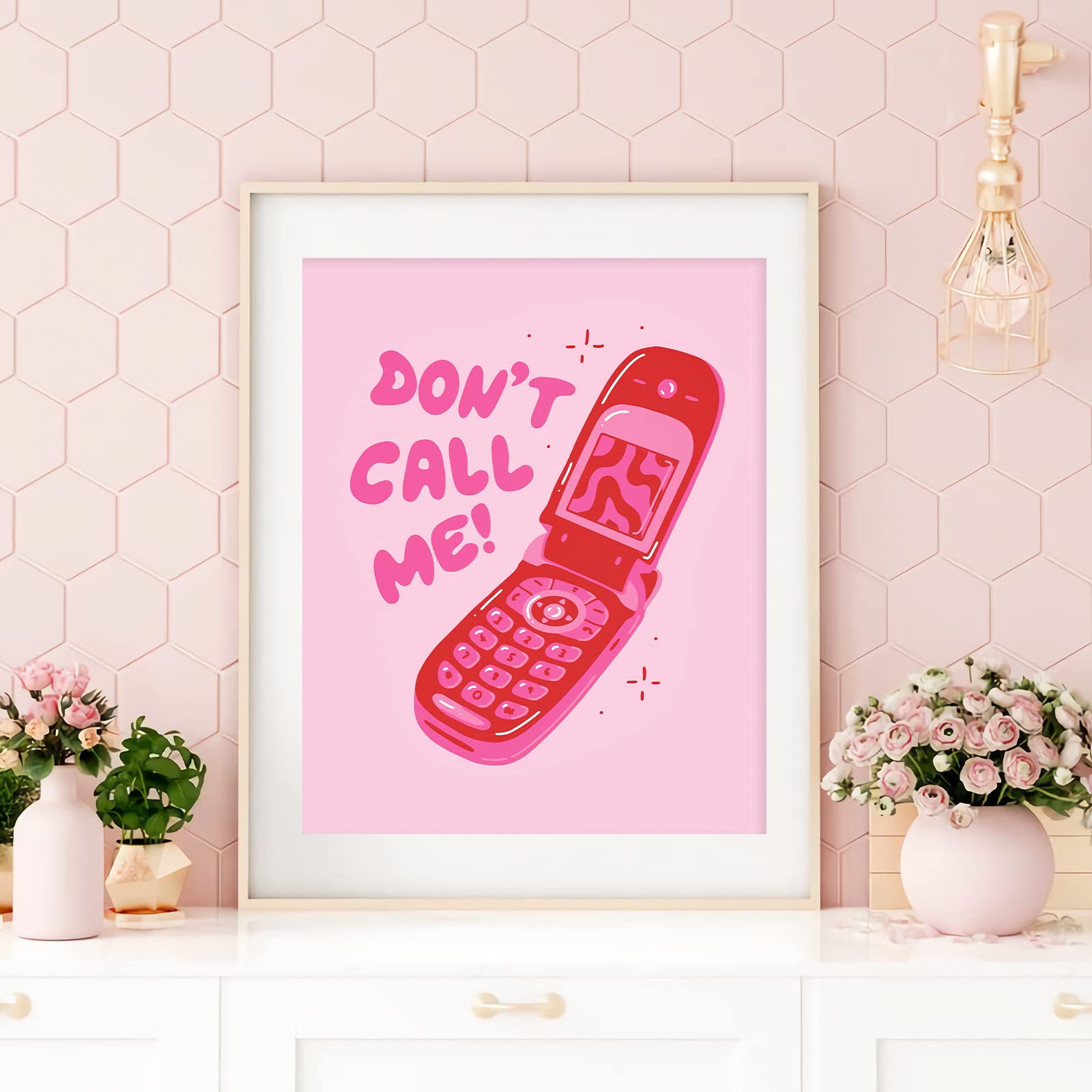Gensteuo 9Pcs Cute Preppy Room Decor Aesthetic, Wall Art, Posters Paintings, Cute Pictures Prints For Bedroom Dorm Decorations,