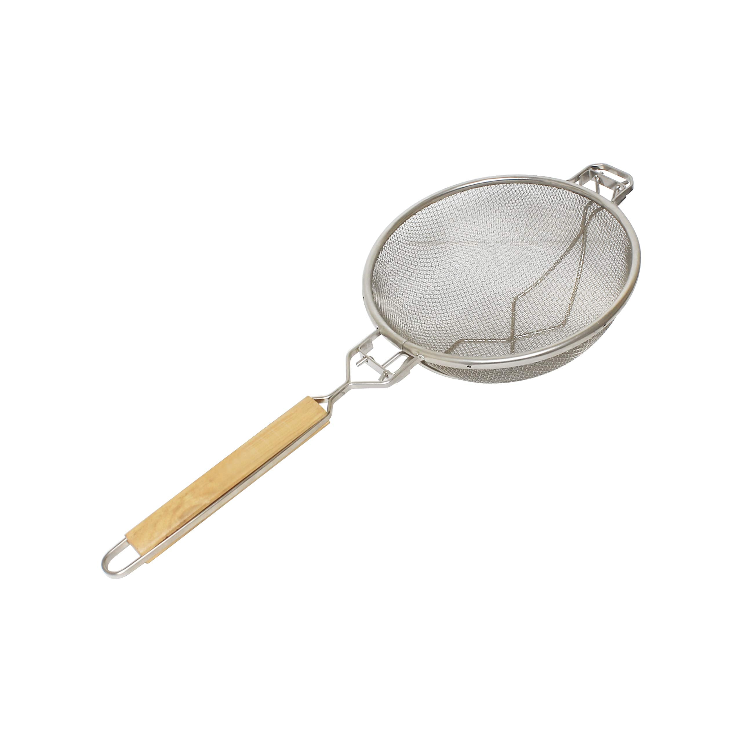 Thunder Group Reinforced Double Strainer, 10 1/2-Inch, Tin