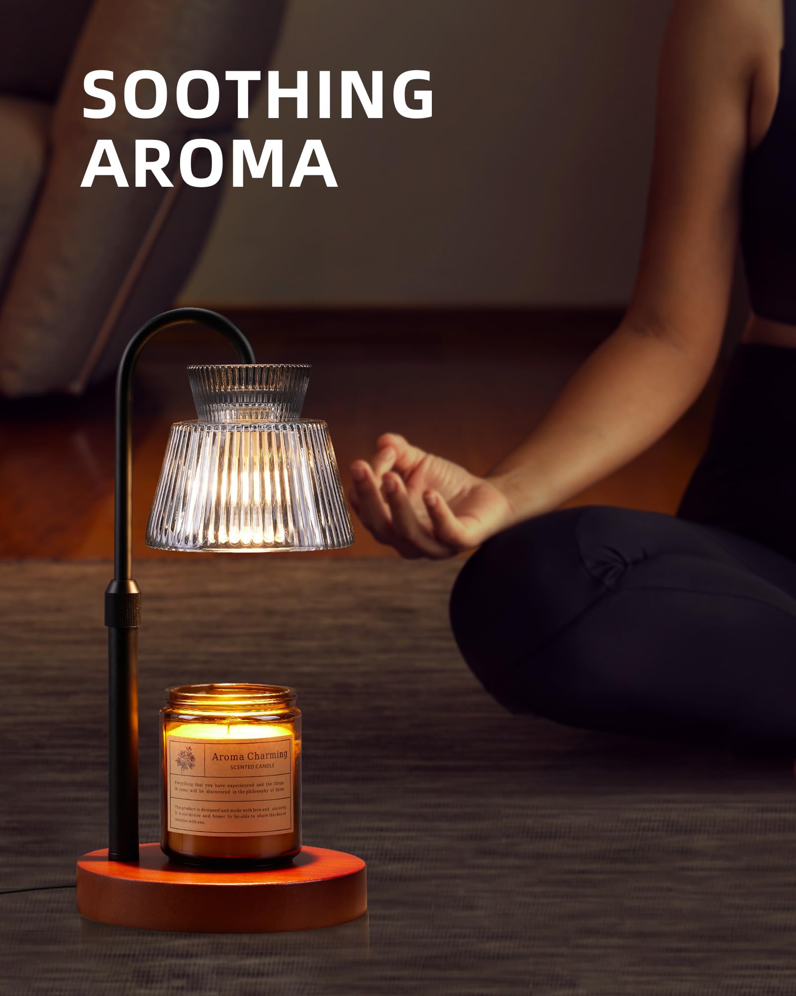 LISUNAR Candle Warmer Lamp with Timer &Dimmable Wax Melt Warmer for Scented Jar Candles, 2 Bulbs,Birthday Gifts for Women House