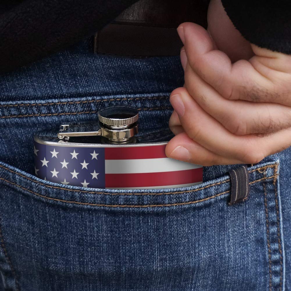 President Trump American Flag Stainless Steel 5Oz Hip Drink Kidney Flask