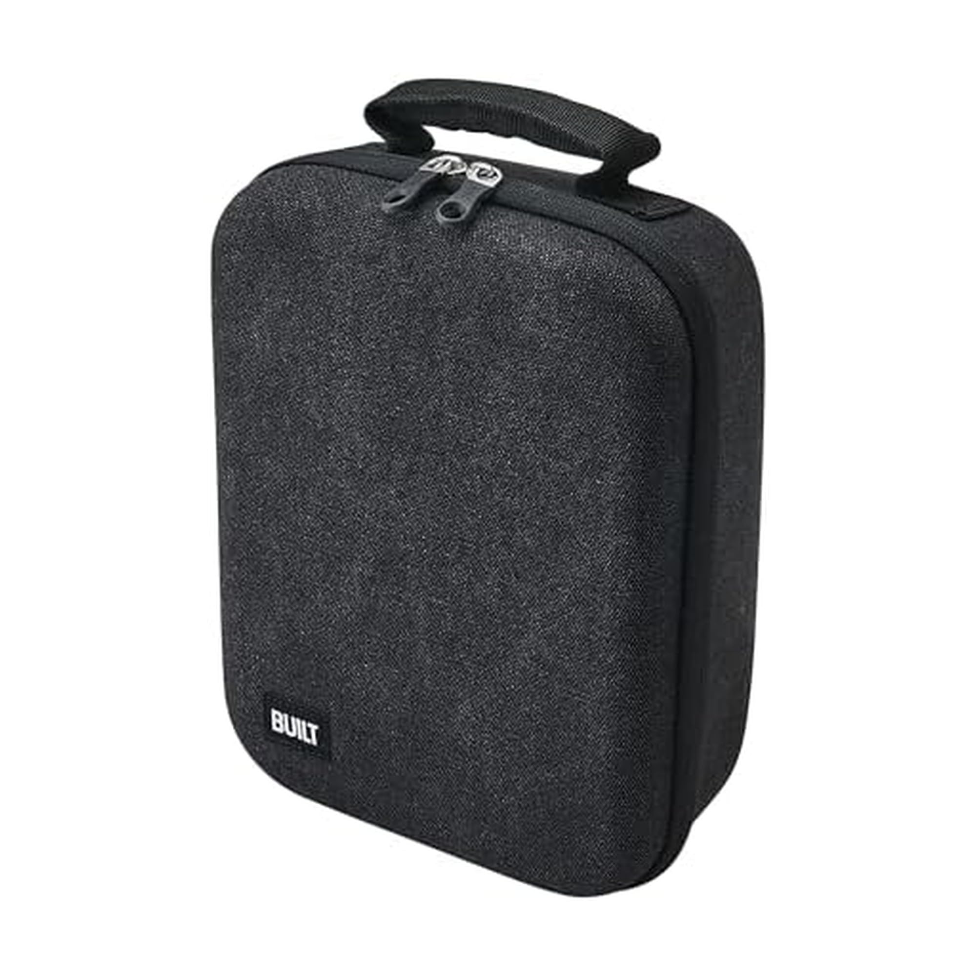 BUILT Hardshell Lunch Pack, Black, Spacious And Insulating Lunch Bag, Durable EVA Hard Shell Protects Food, Padded Handle For Ea