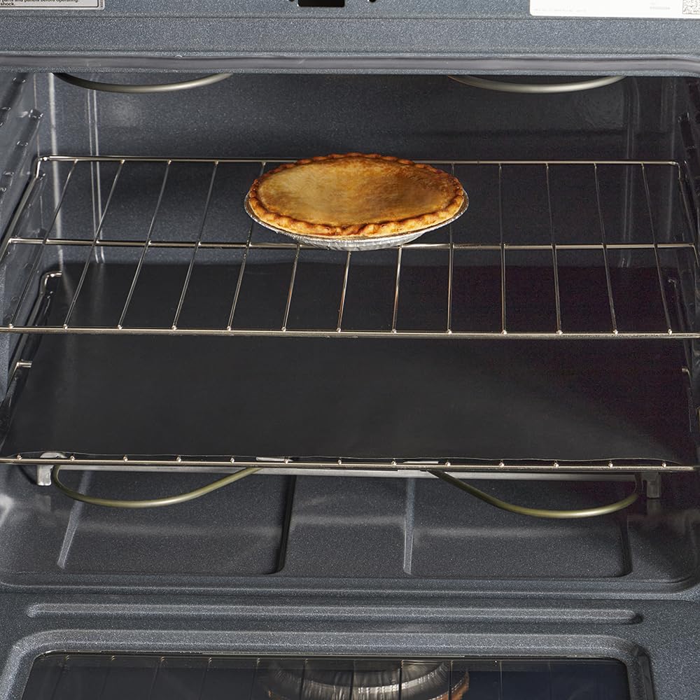 Non-Stick Silicone Oven Liner, Baking Mat, Grill Mat, Black By Home Basics