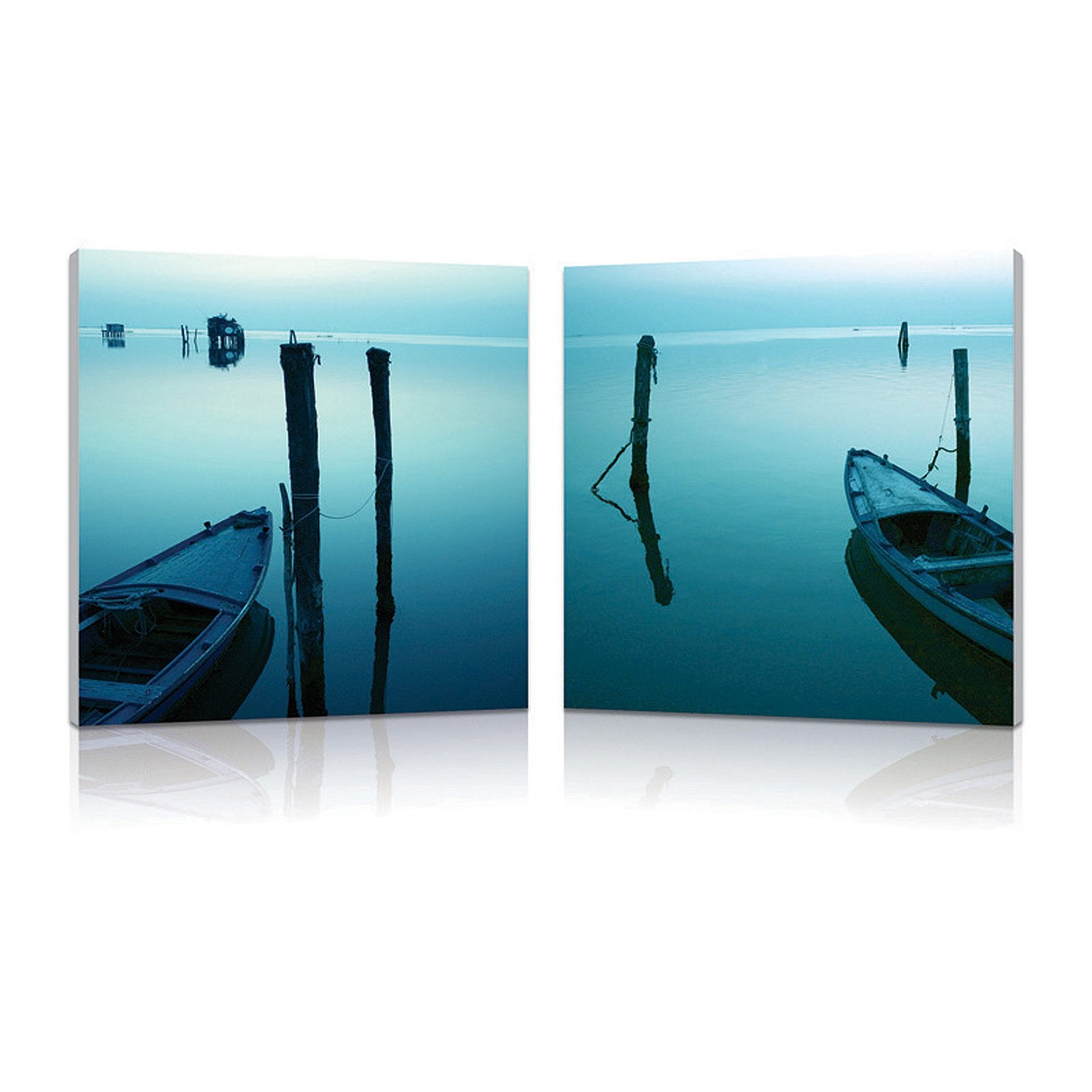 Baxton Studio FL-1004AB Painting Artwork, 19.68L x 1W x 19.68H, Golden Sunset