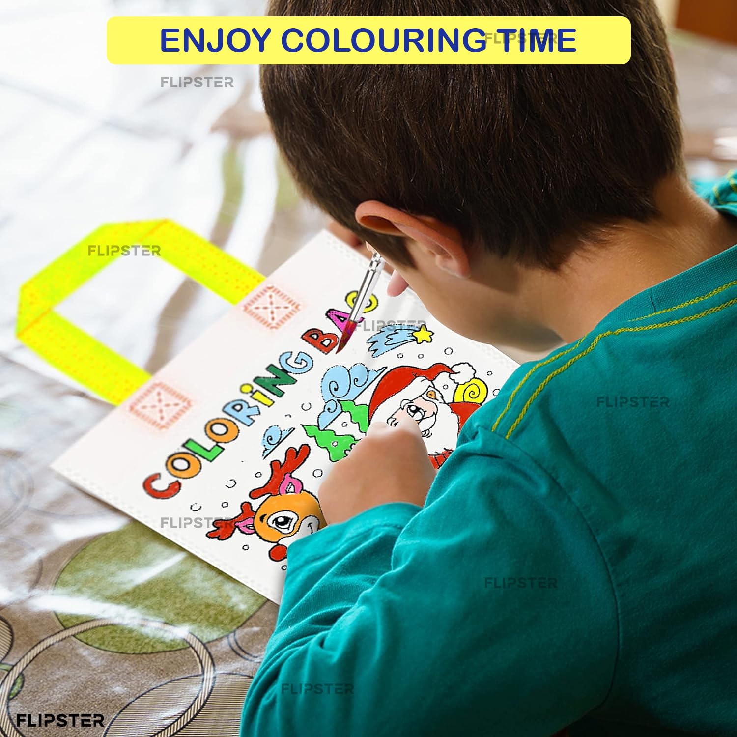 Flipster Diy Graffiti Return Gifts| Set Of 24|Return Gift Bags For Kids Birthday|10 X 12 Inches Reusable Colouring Bags For Pain