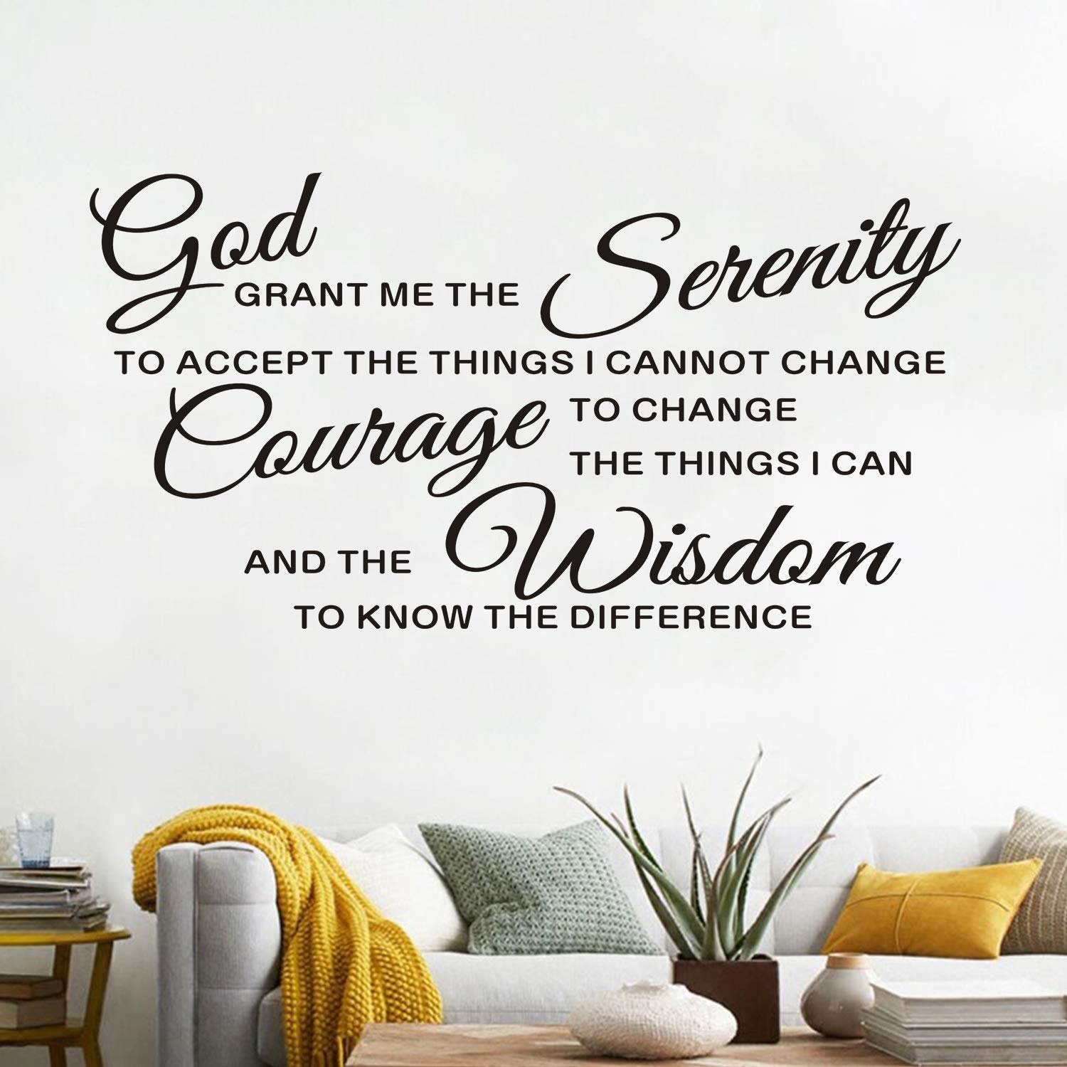Anfigure Prayer Wall Decor, Inspirational Wall Decals For Living Room Quotes Bathroom Family Christian Bible Verse Faith Biblica