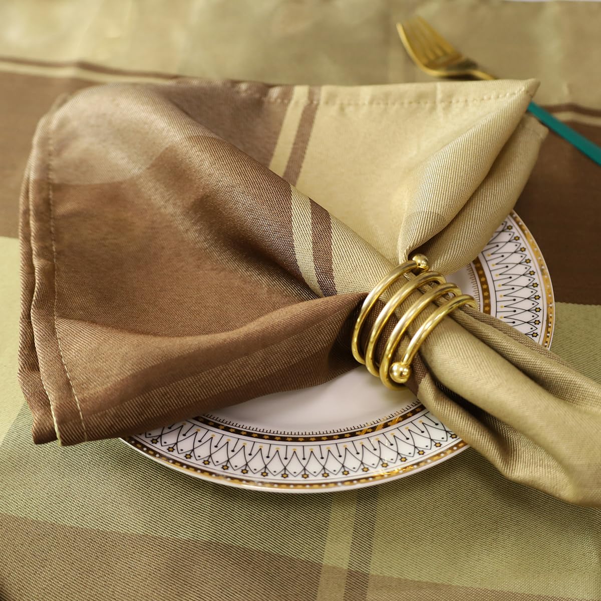 Square Napkins Cloth 20 X 20 Inch Set Of 4 Soft Checkered Napkin For Dinner, Wedding, Party And Holiday(Square 20 X 20 Inch, 4 P