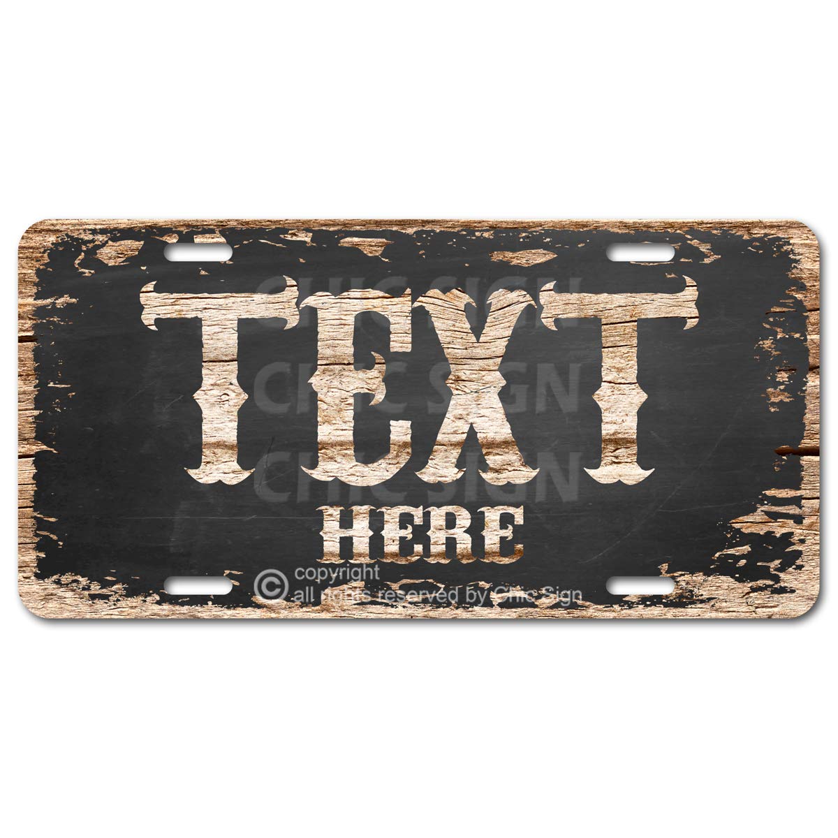 NAMES Your Text Here Custom Personalized Chic Sign Rustic Vintage style Retro Kitchen Bar Pub Coffee Shop 12 x 6 Metal Plate Si