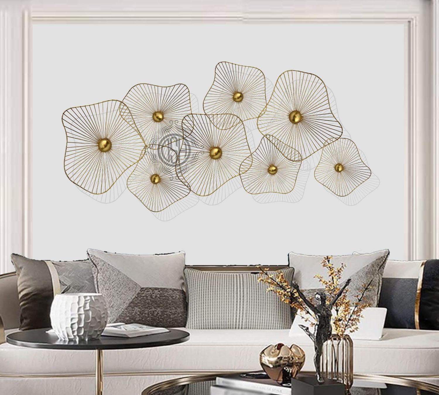 DSH Metal Wall Art Wall Sculpture Wall Hanging Showpiece Perfect For Home, Hotel,Restaurant, living room Decoration. (iWART-38-8