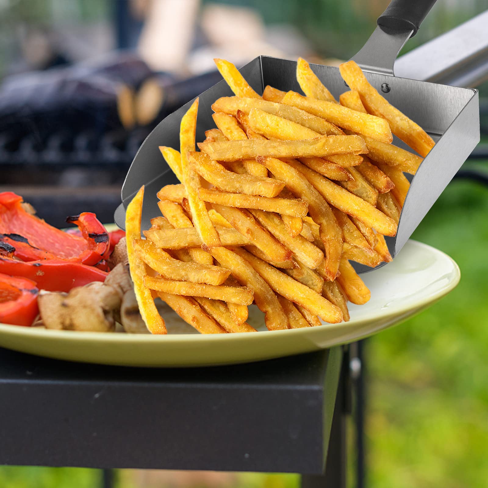 Yarlung 2 Pack Large Smash Burger Spatula, Stainless Steel Griddle Food Mover Bbq Grill Food Shovel Scraper Scoop For Fried Food