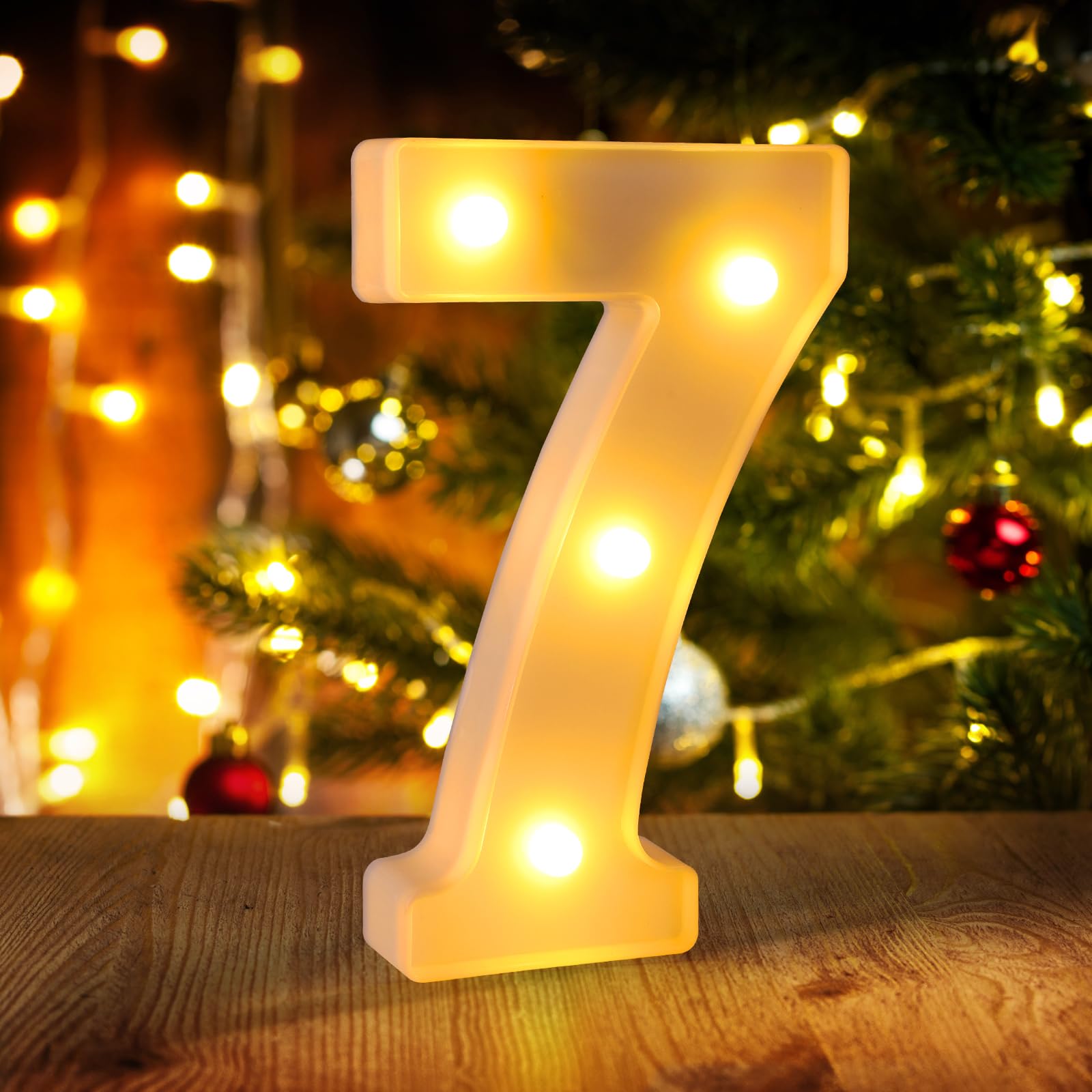7th Birthday Decorations for Girls and Boys,7 Year Old Birthday Decorations for Centerpieces Table,Light Up Numbers 7 Sign Led f