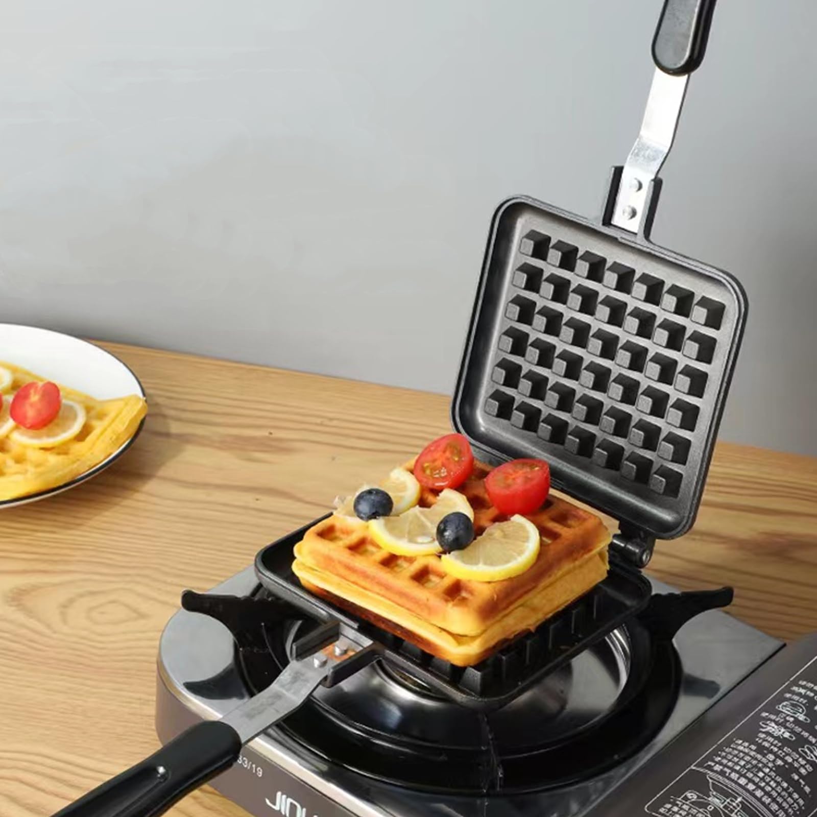 Dicunoy Pan Waffle Maker, Nonstick Waffle Maker Pan, Camp Stove Top Waffle Skillet For Belgian Waffles Sandwich Toaster, Breakfa