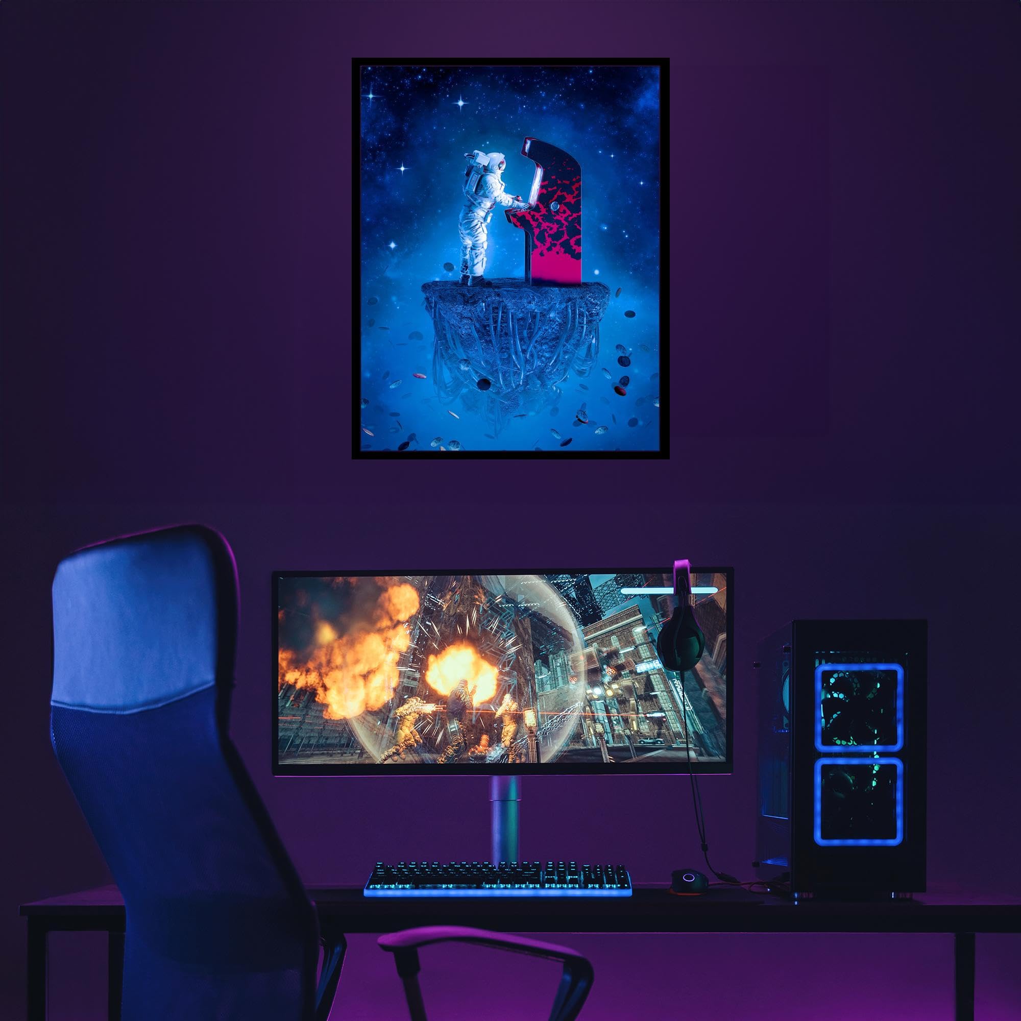 Insire Gaming Posters, Wall Art, Astronaut Poster, Poster For Wall, Gaming - Unframed (11X14)