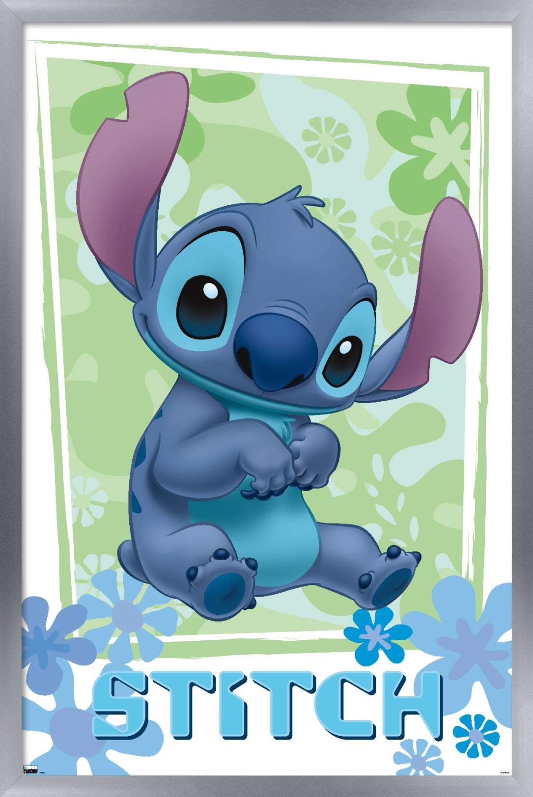 Trends International Disney Lilo And Stitch - Flowers Wall Poster, 22.375'' X 34'', Silver Framed Version