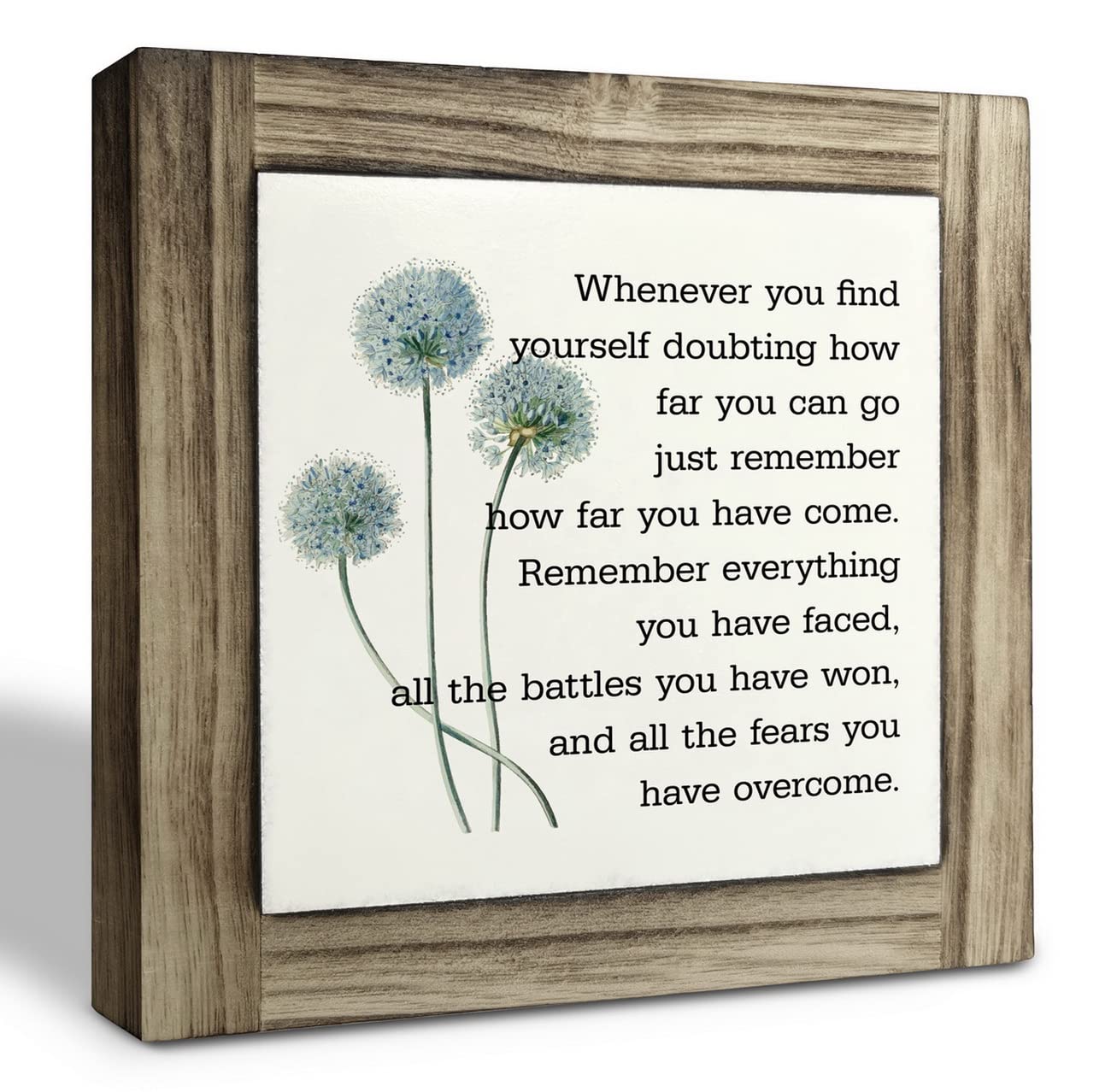 Inspirational Quote Wood Plaque Sign, Be Brave Sign, Whenever You Find Yourself... Box Wood Plaques Desk D  cor, Motivational Bo