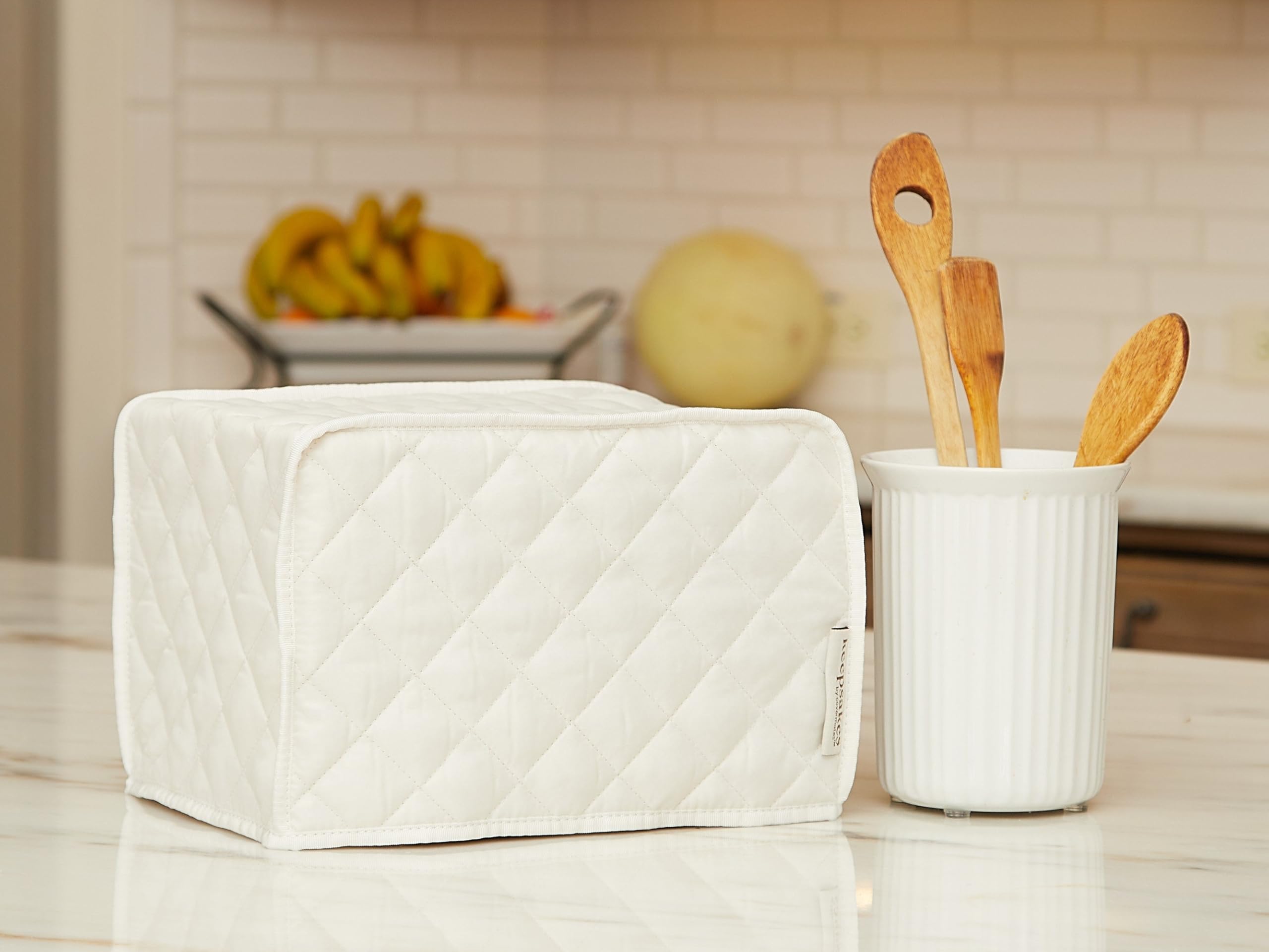 Covermates Keepsakes - Toaster Cover - Dust Protection - Stain Resistant - Washable - Appliance Cover, Cream