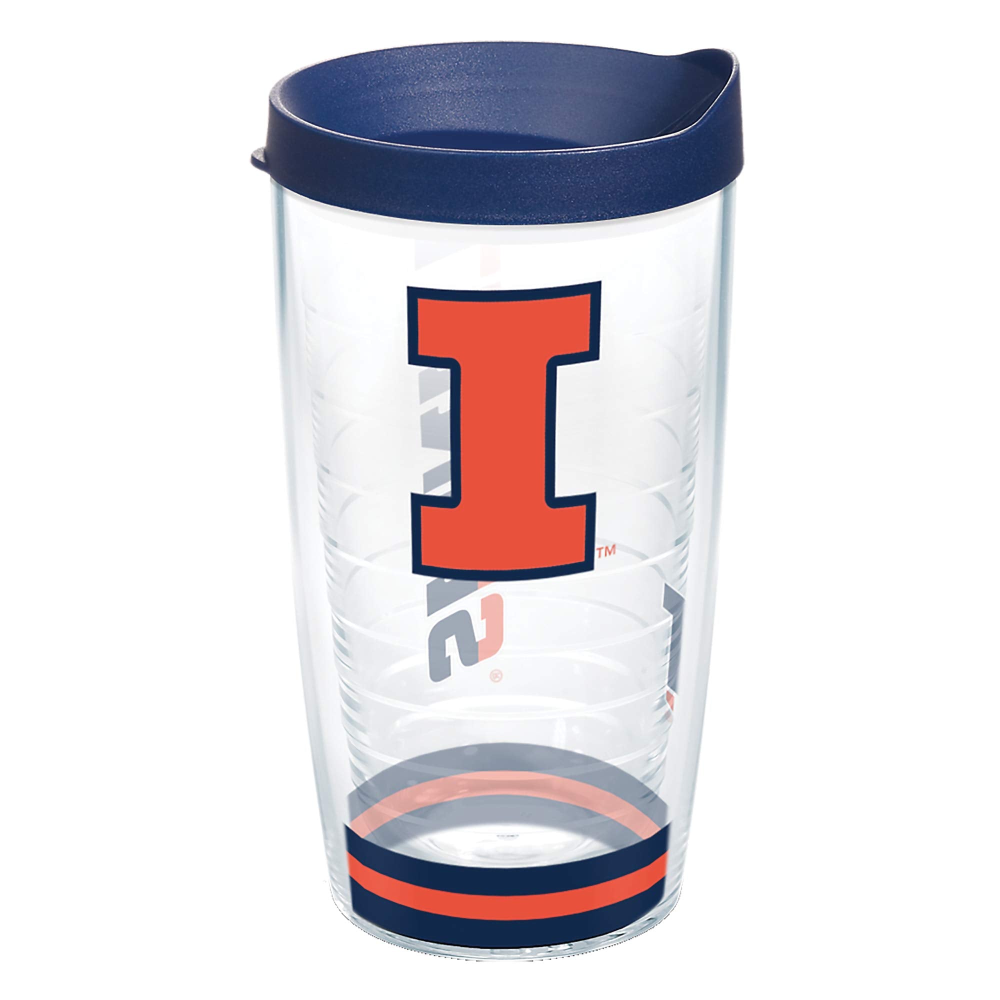 Tervis Made In Usa Double Walled University Of Illinois Fighting Illini Insulated Tumbler Cup Keeps Drinks Cold & Hot, 16Oz, Arc