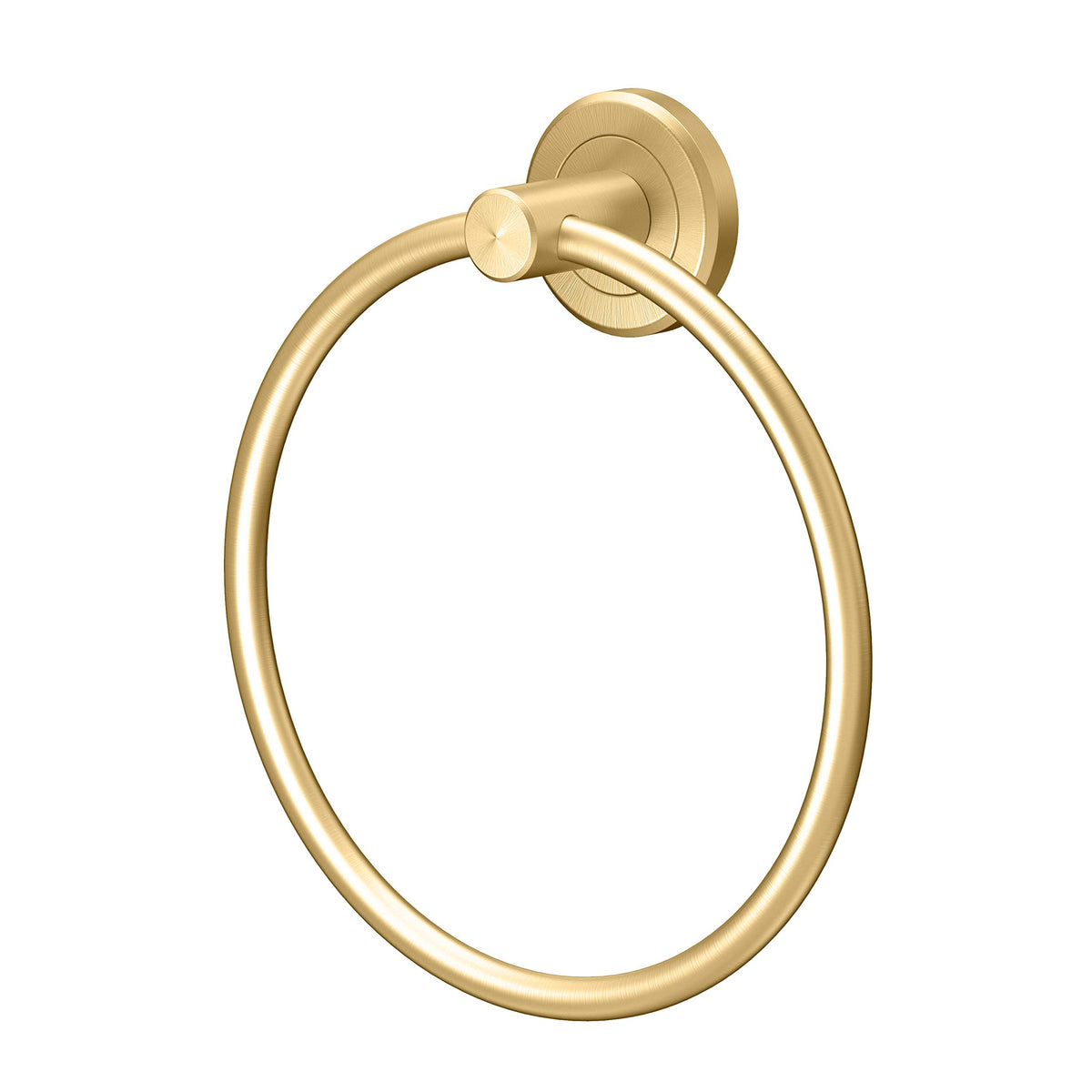Gatco 4232 Latitude Ii, Towel Ring, Brushed Brass/Wall Mounted 6.50'' Towel Ring For Bathroom/Hand Towel Holder