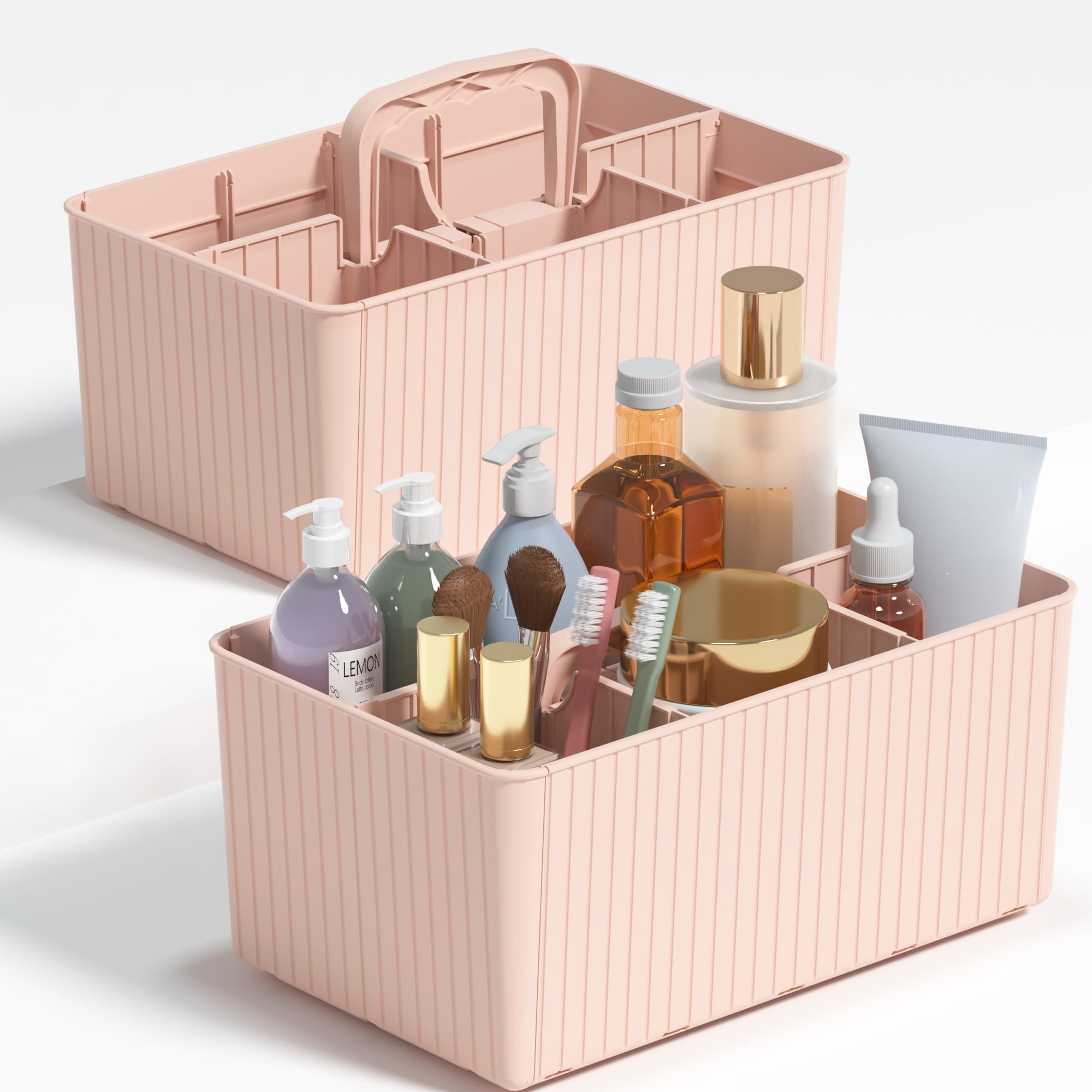 Dayhope Plastic Shower Caddy Portable Organizer, Diy Bathroom Organizers And Storage, Makeup Organizer Divided Storage Tote Hold