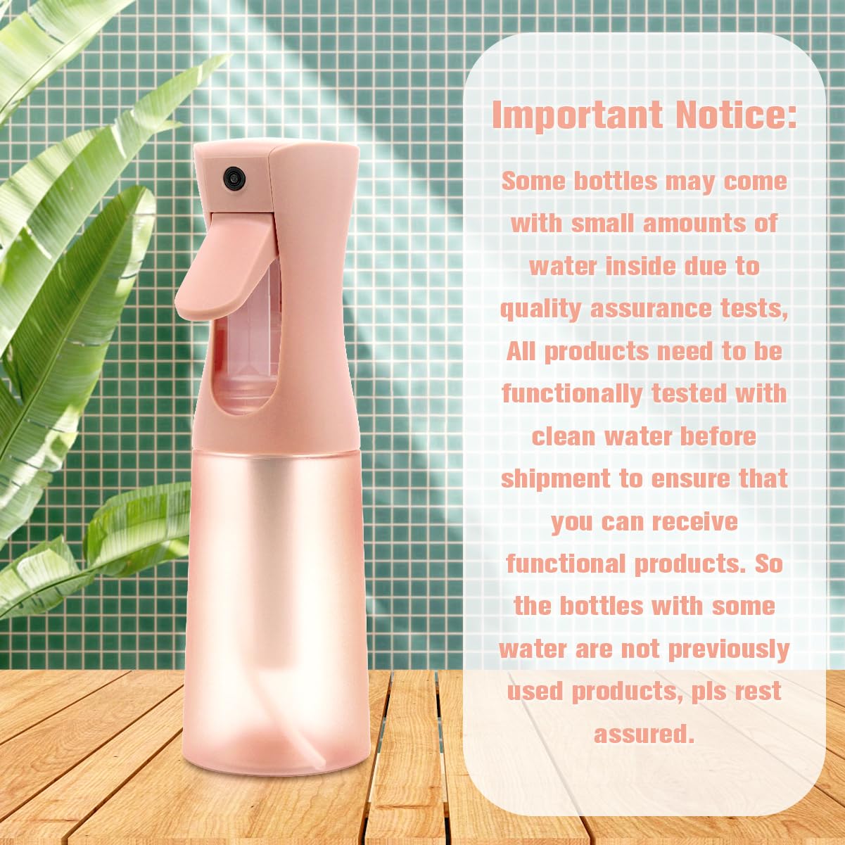Apidgrowth Hair Spray Bottle, Fine Mist Refillable Spray Container,Ultra-Fine Continuous Spray Bottle For Skincare, Plant Care,