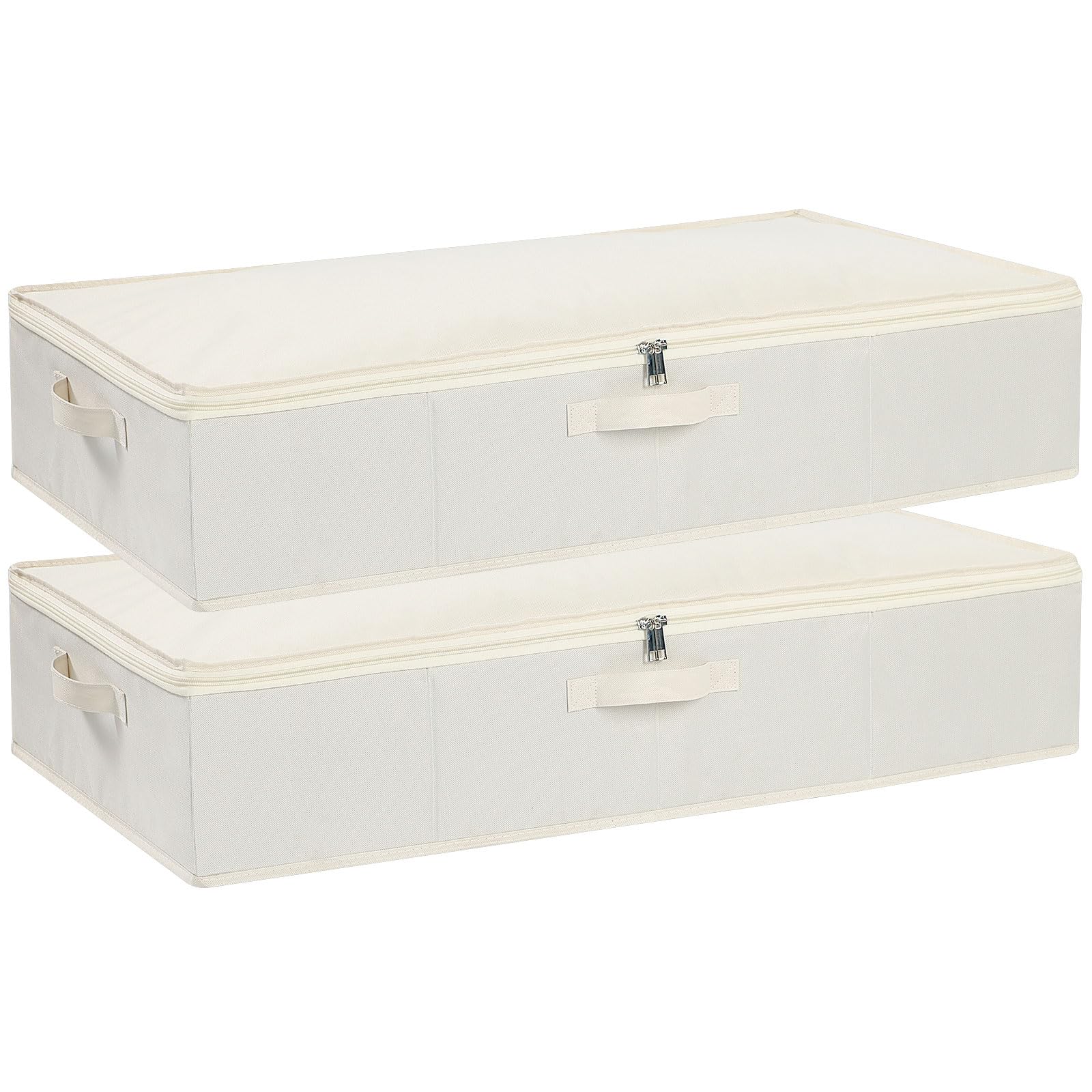 YheenLf Underbed Storage Box, Clothes Organizer With Sturdy Structure and Reinforced Handles for Blanket, Sheets, Pillows, Towel