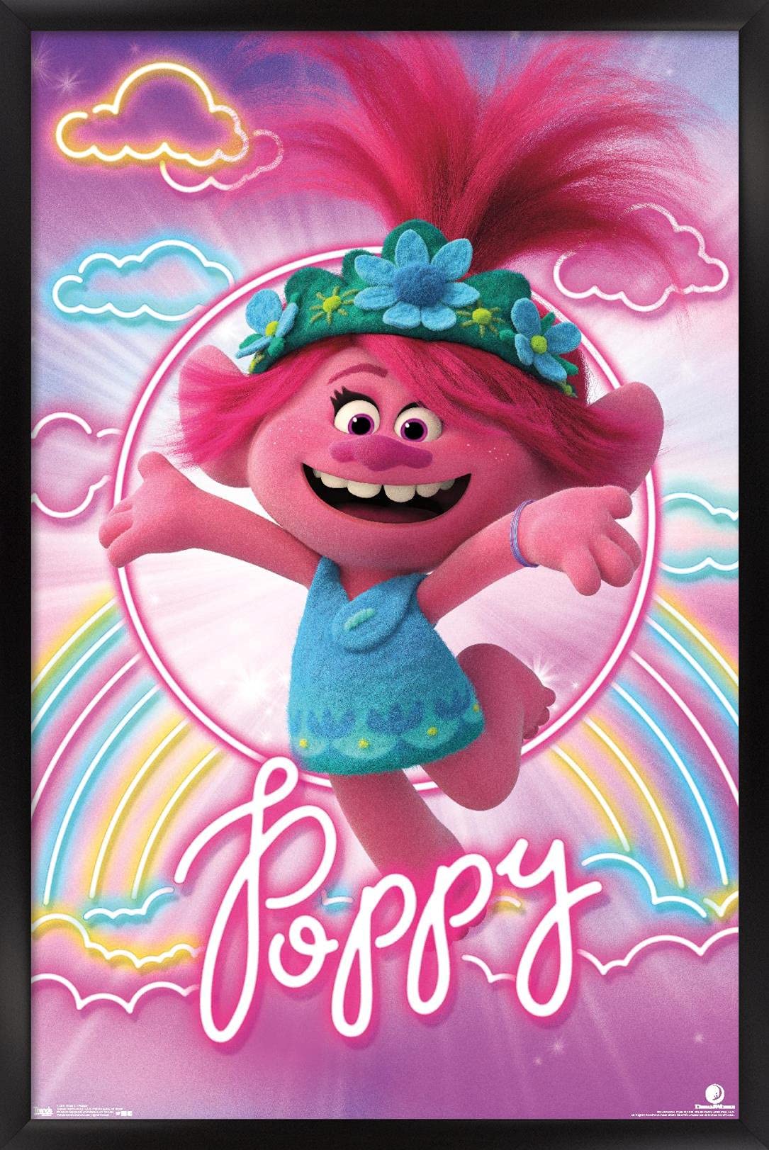 Trends International Dreamworks Trolls 2 - Poppy Wall Poster, 14.725'' X 22.375'', Black Framed Version