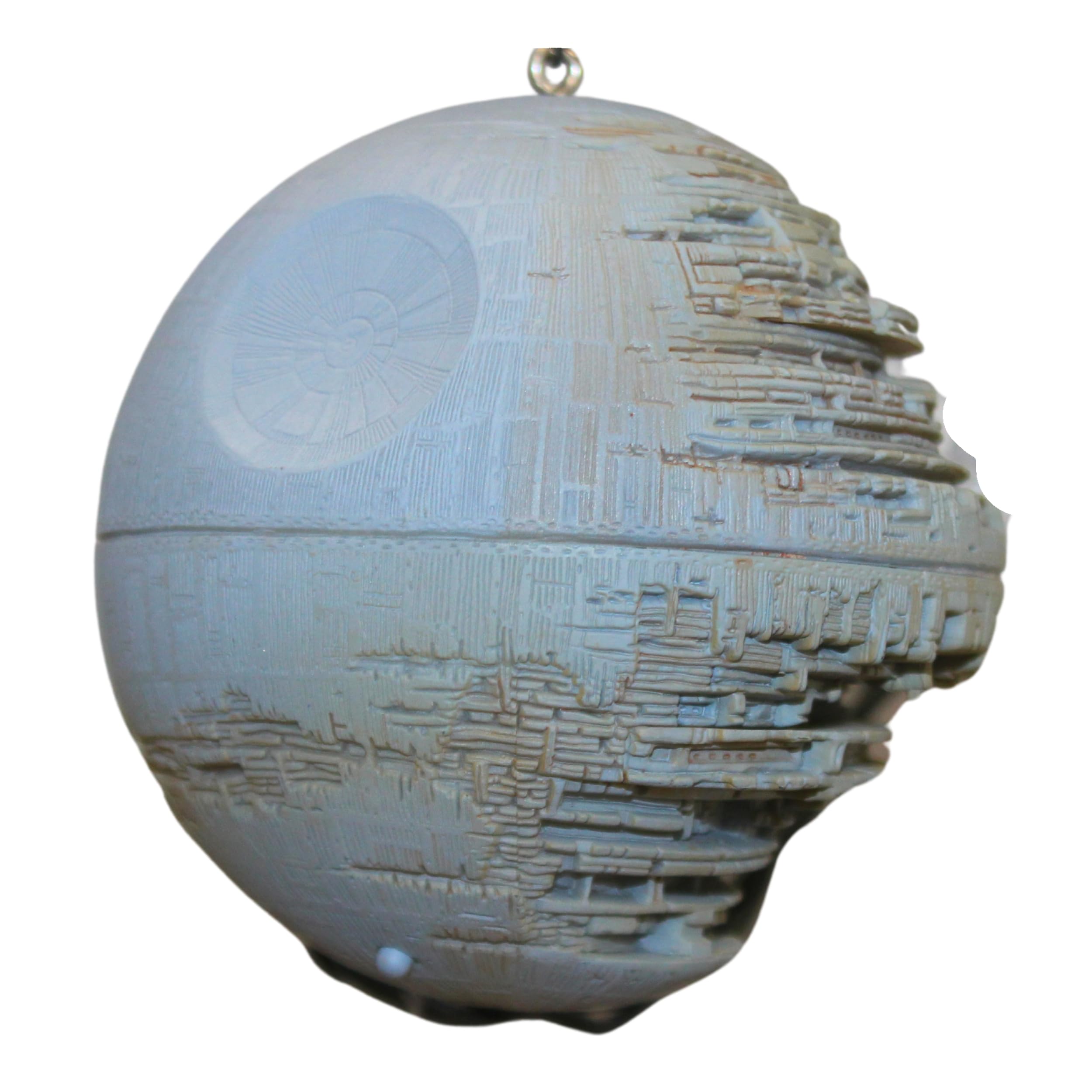Hallmark 2002 Death Star Star Wars Ornament, Grey Glass, Sci-Fi, Christmas