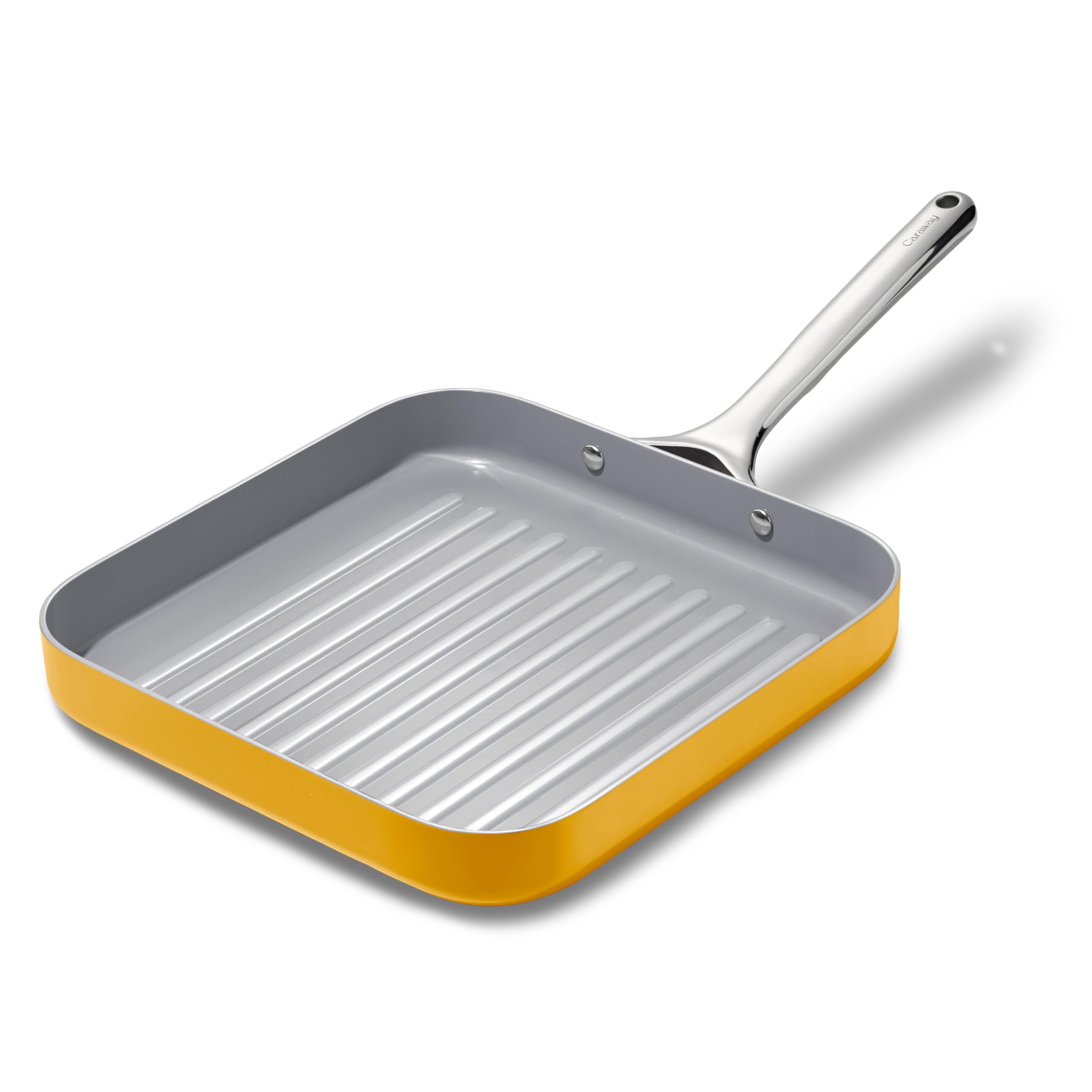 Caraway Square Grill Pan - 11 Grill Pan - Non-Stick Ceramic Coated - Non Toxic, Ptfe & Pfoa Free - Oven Safe & Compatible With A