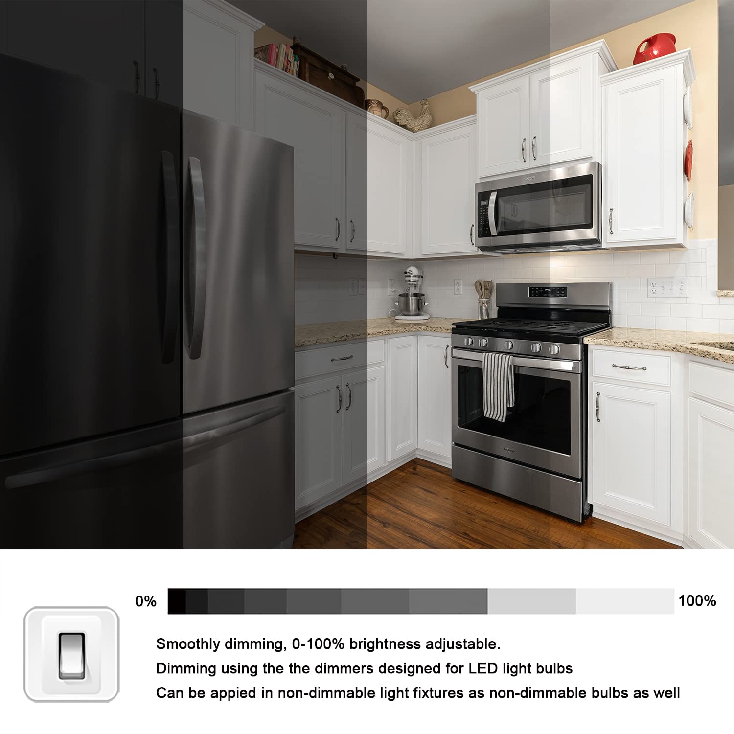 E17 Led Bulbs Dimmable 5W Microwave Over Stove Bulb, 40W Incandescent Equivalent, Natural White 4000K, Fit For Whirlpool Maytag