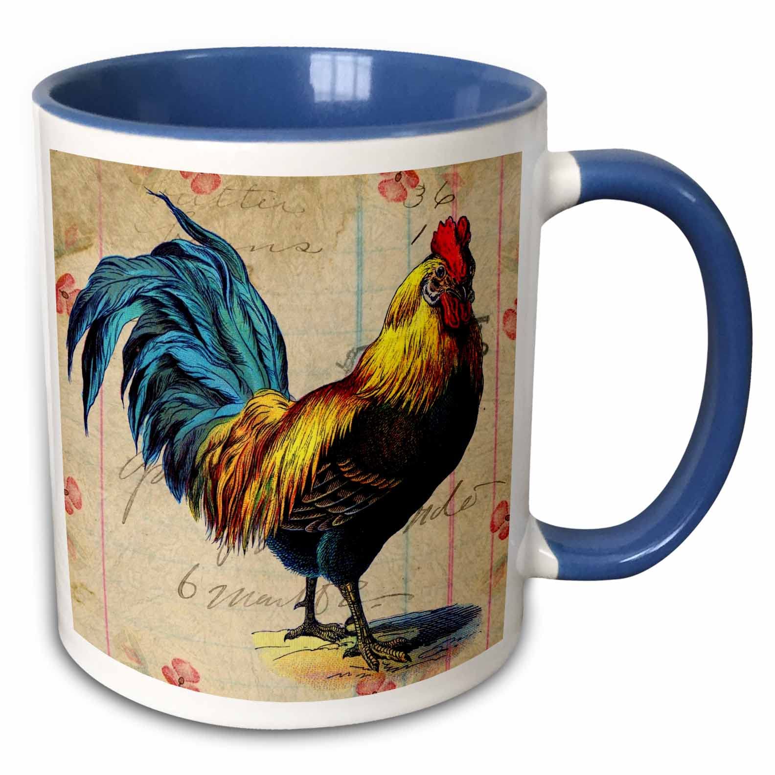 3dRose - Vintage Rooster Digital Art by Angelandspot - Mug - (mug-108229-6)