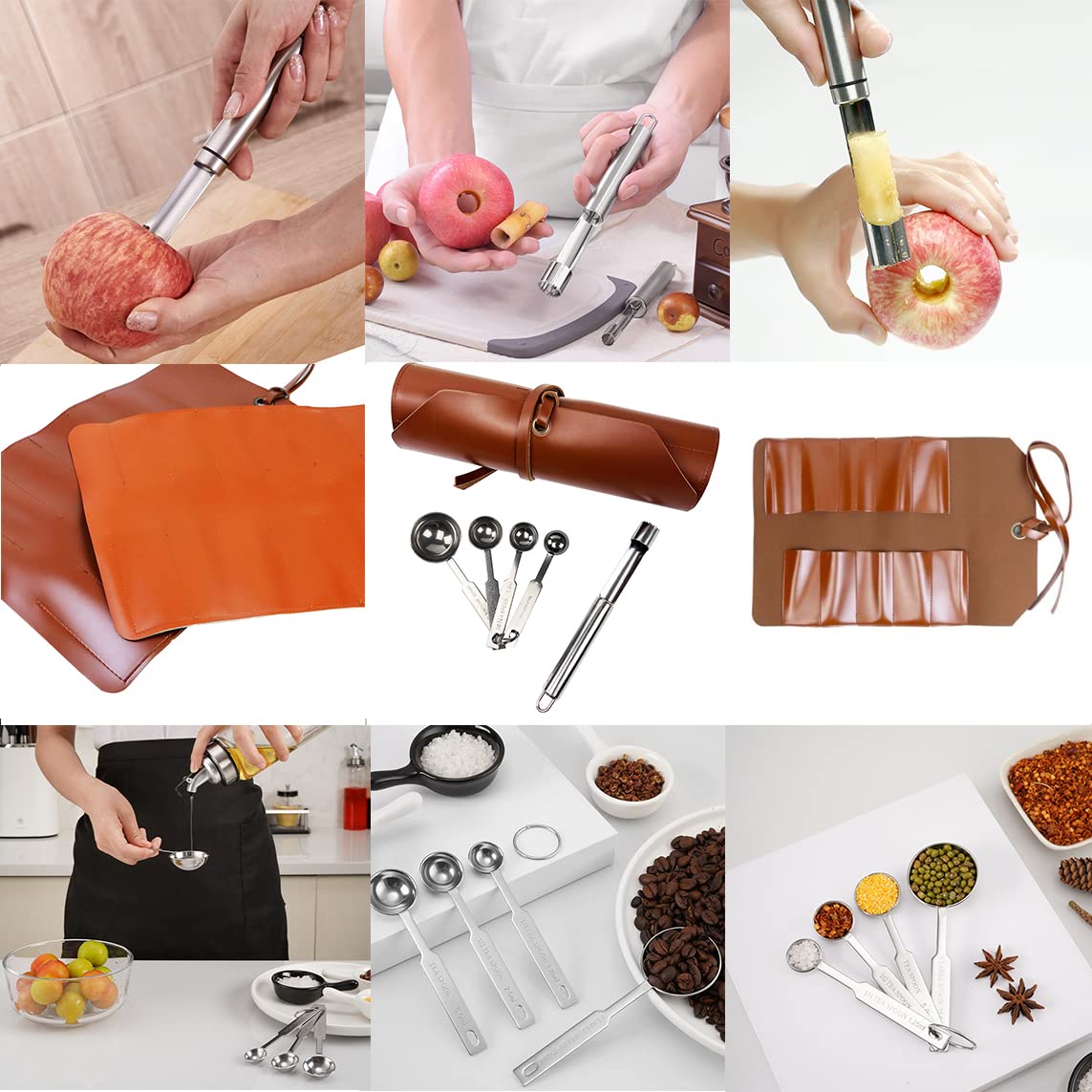 Duebel Professional Chef Plating Kit, 12 Piece Culinary Plating Set, Stainless Steel (12 Piece)