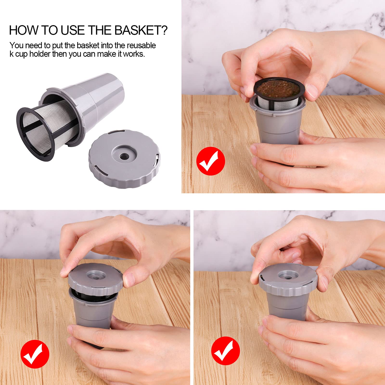 Dsyj For Keurig My K-Cup Reusable Coffee Filter, Brew Coffee Or Tea, Fits B30 B40 B50 B60 B70 Series With Sustainable Coffee Acc