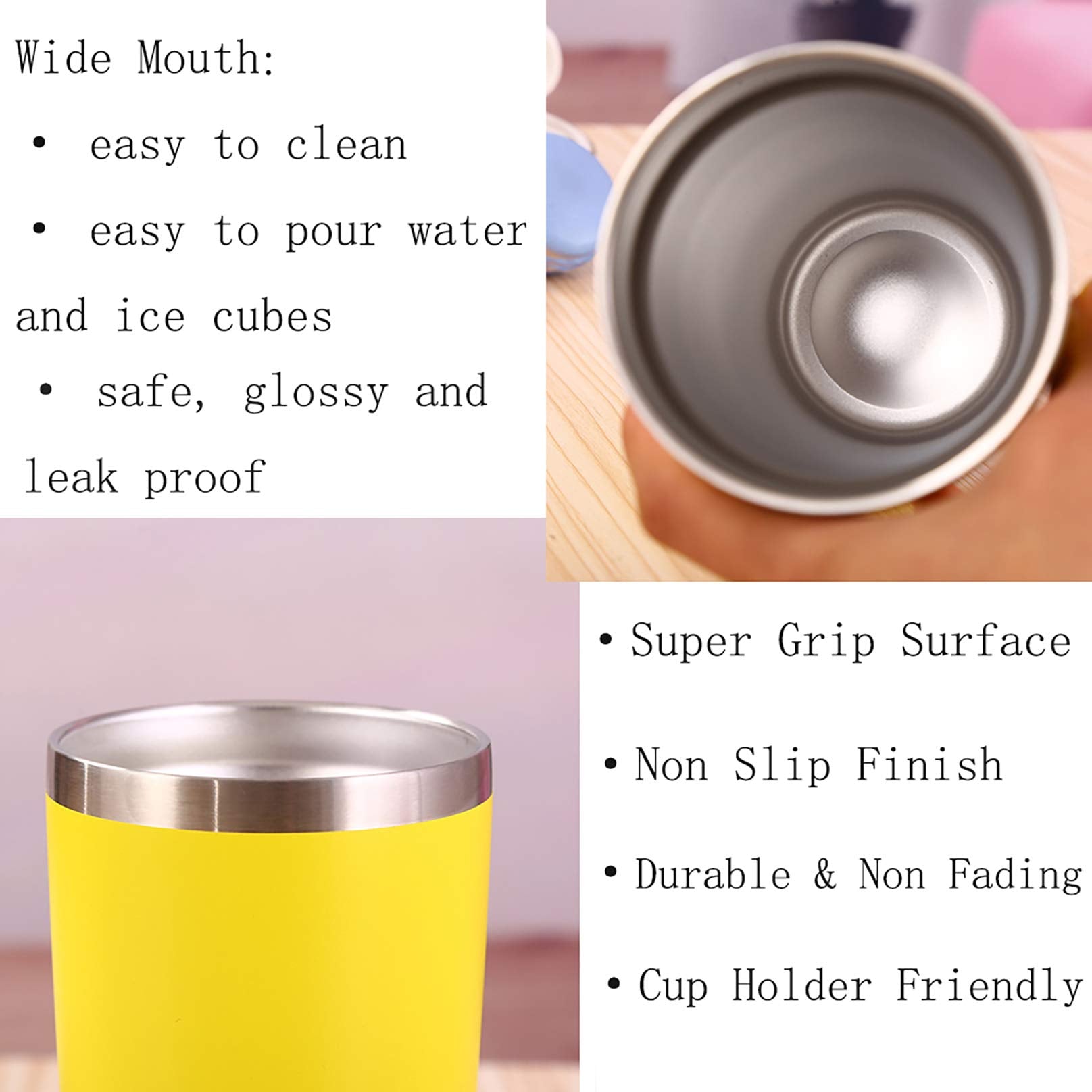 Joysip 20Oz Stainless Steel Thermal Travel Mug With Lid, Double Walled Vacuum Insulated Coffee Tumbler Cup For Home, Office, Spo