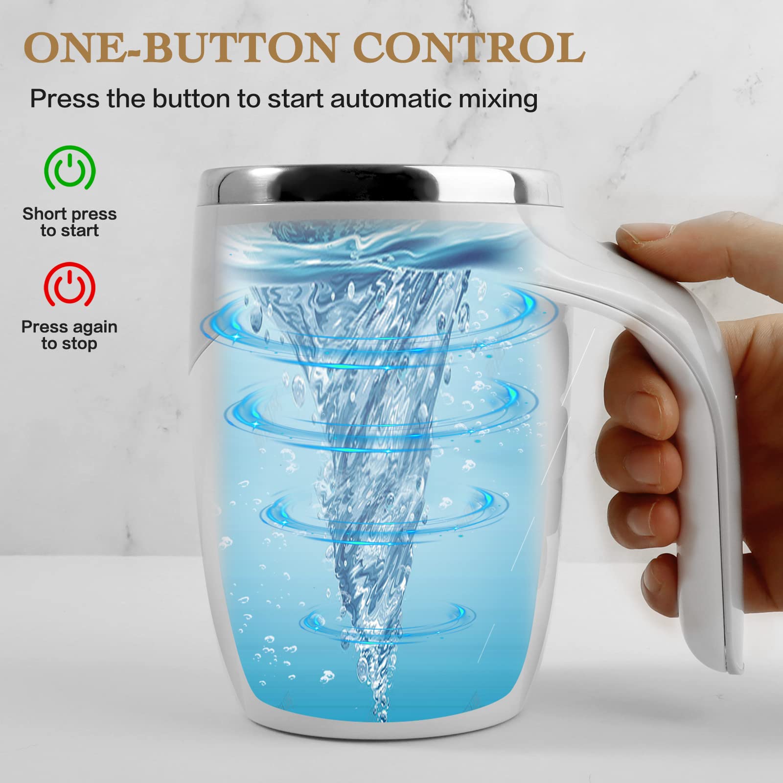 Self Stirring Mug,Rechargeable Automatic Magnetic Self Stirring Coffee Mug,Rotating Home Office Travel Mixing Cup,To Stir Coffee