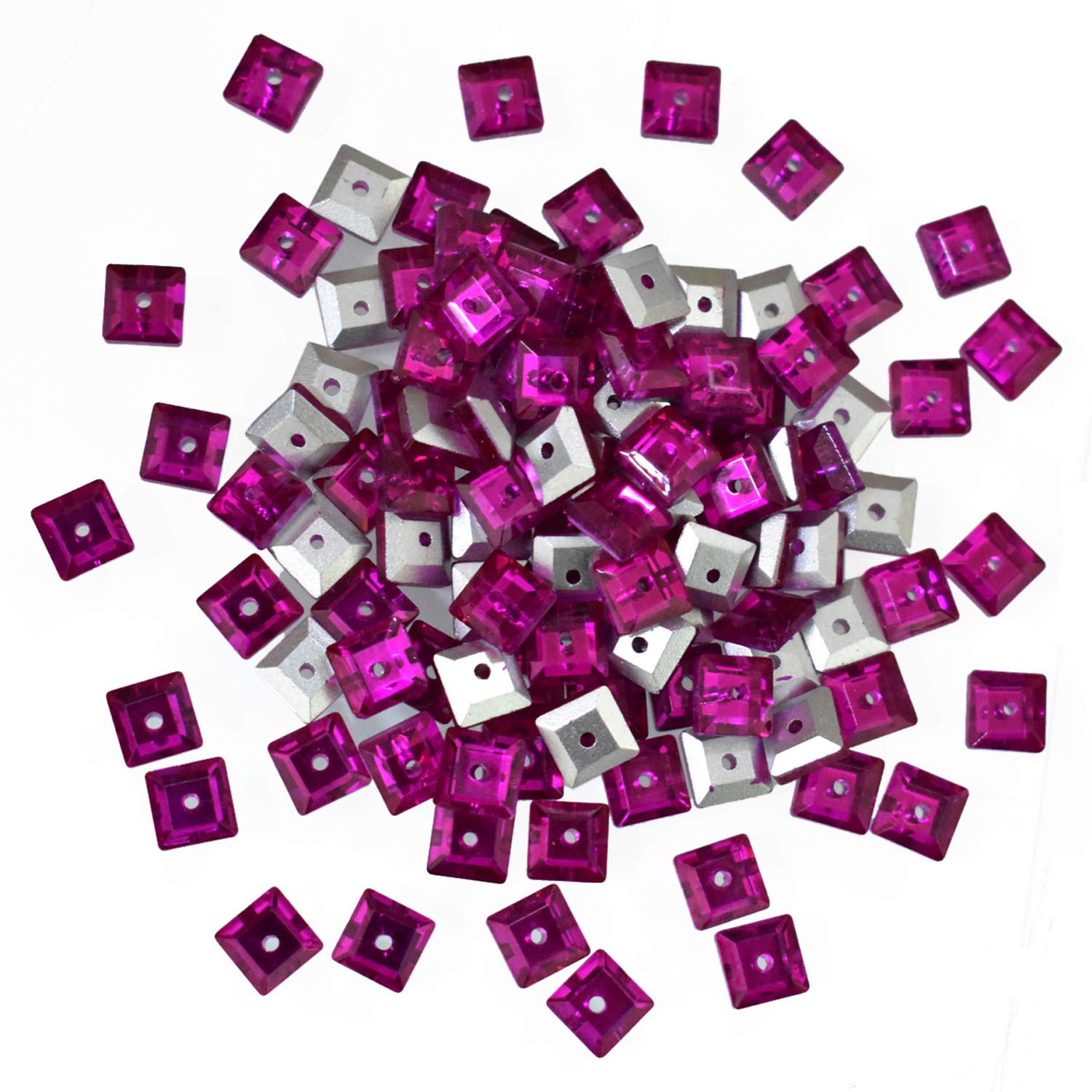 Embroiderymaterial Jewellery Making Sew On Crystals Buttons Square Shape (25 Pieces)