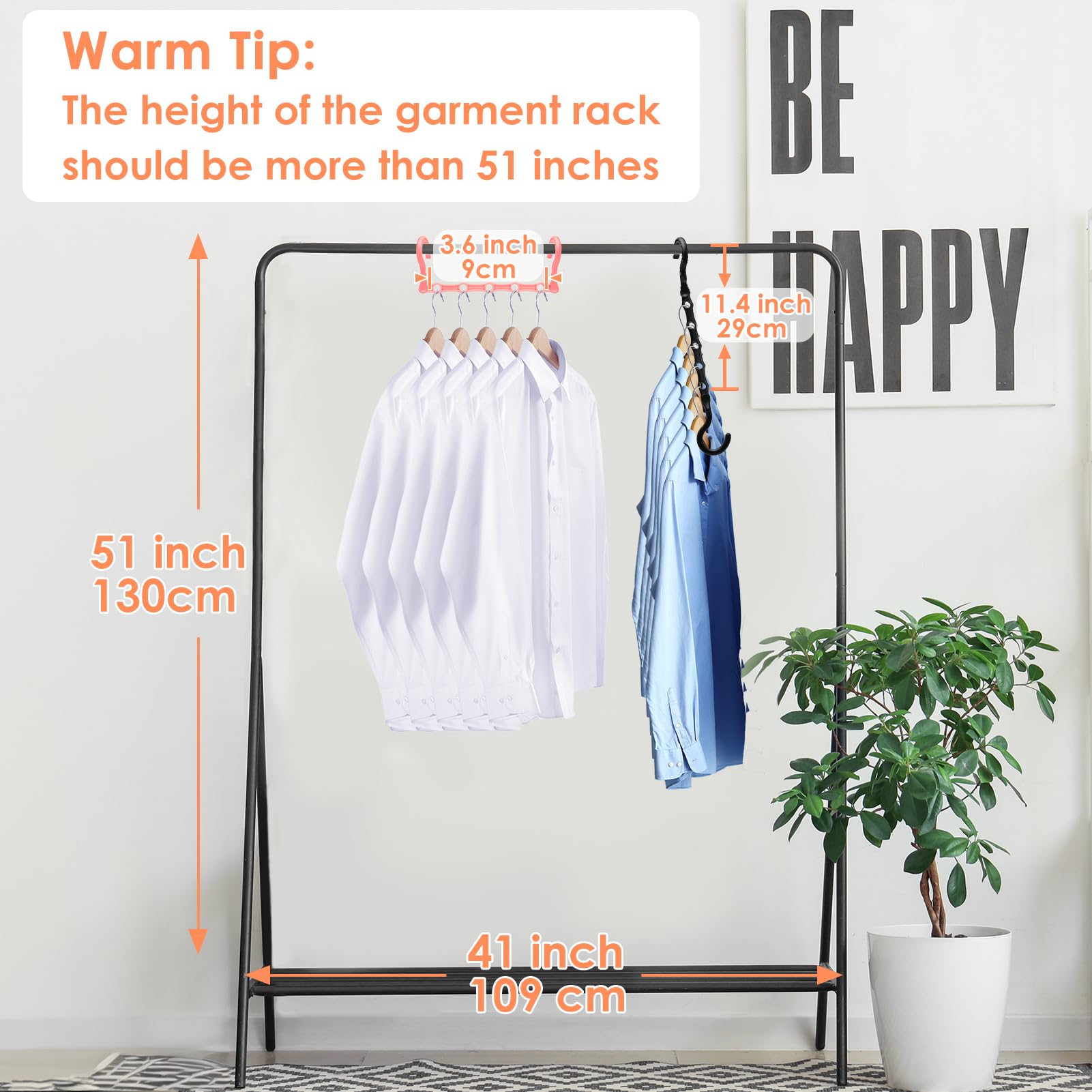 Closet Organizers and Storage 12 Pack Sturdy Hanger for Heavy Clothes Upgraded Space Saving Hangers Magic Closet Organization Clothe Hanger College Dorm Room Essentials