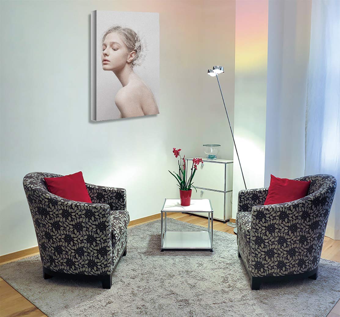Looife Beauty Potrait Canvas Wall Art, 12X18 Inch Body Art Giclee Prints Wall Decor For Living Room, Bedroom, Office And Hotel